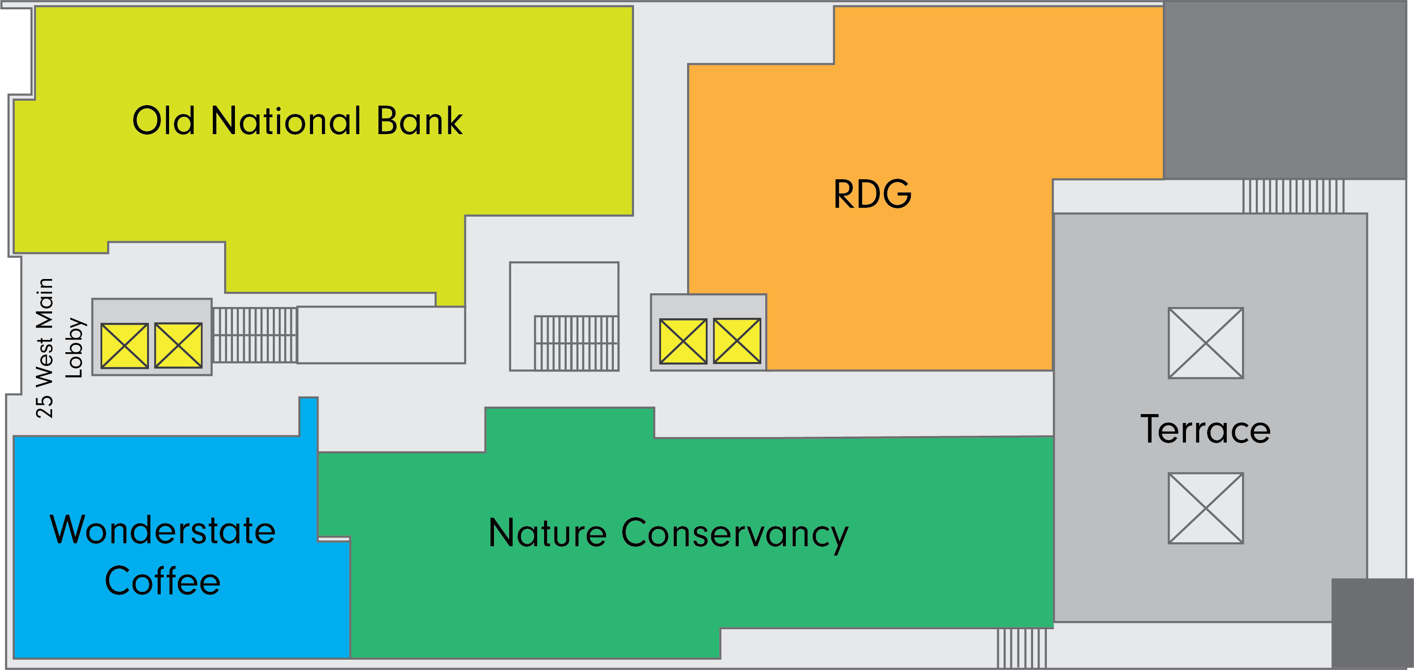 25 West Main Lobby Level Map 