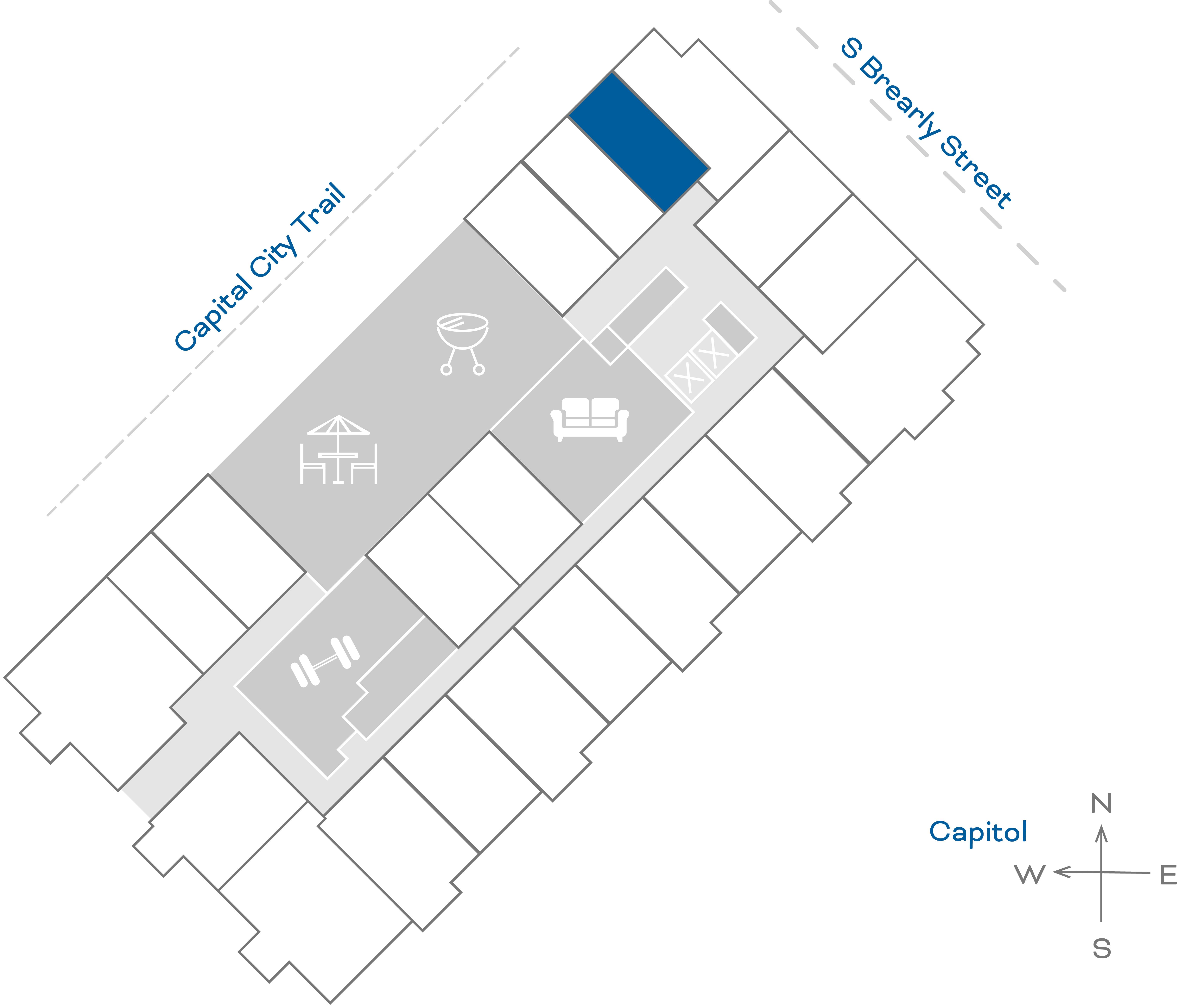 ULI The Penny 205 - Studio, 1 Bath Floorplate