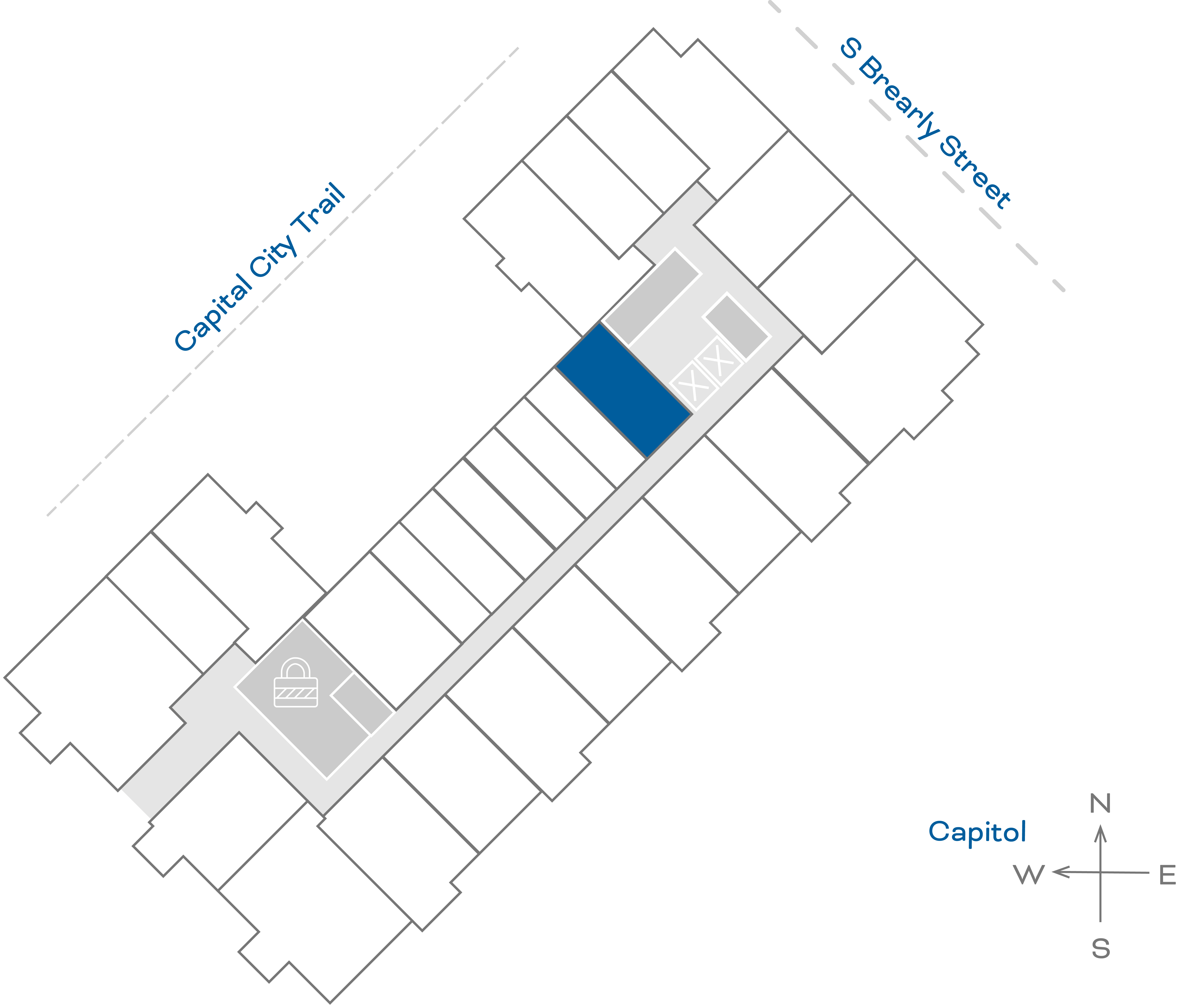 ULI The Penny 316 - Studio, 1 Bath Floorplate