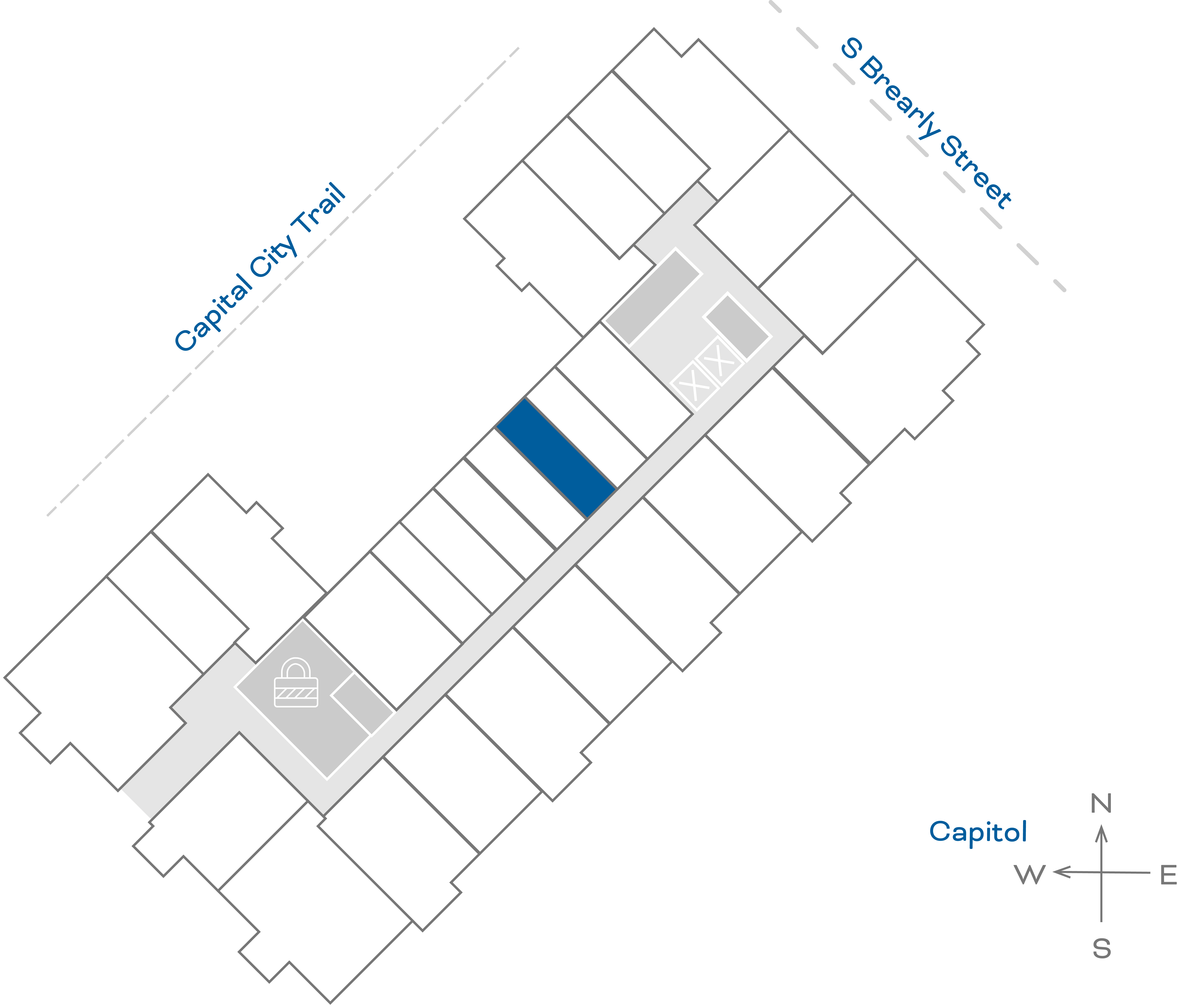 ULI The Penny 320 - Studio, 1 Bath Floorplate