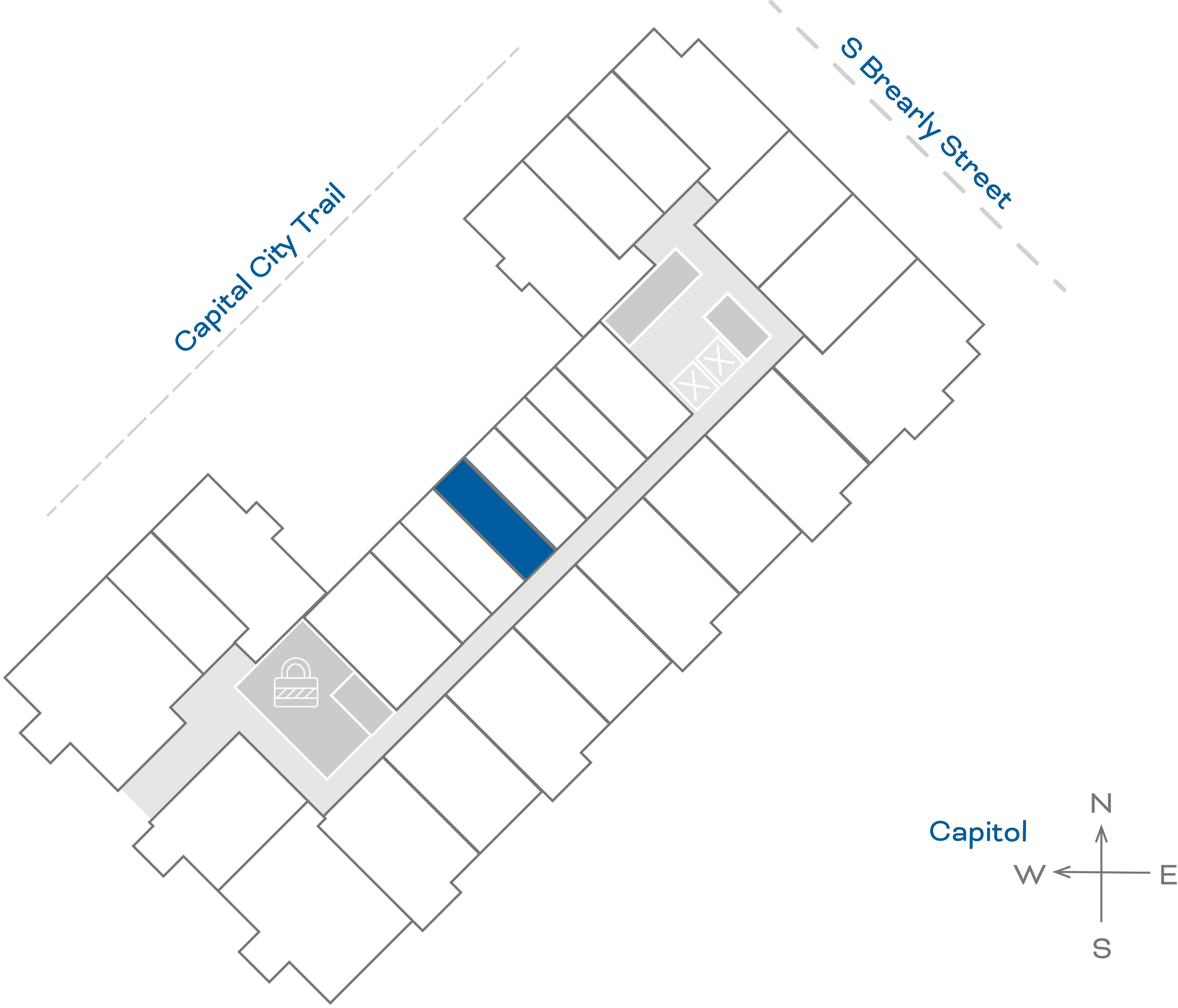 ULI The Penny 324 - Studio, 1 Bath Floorplate