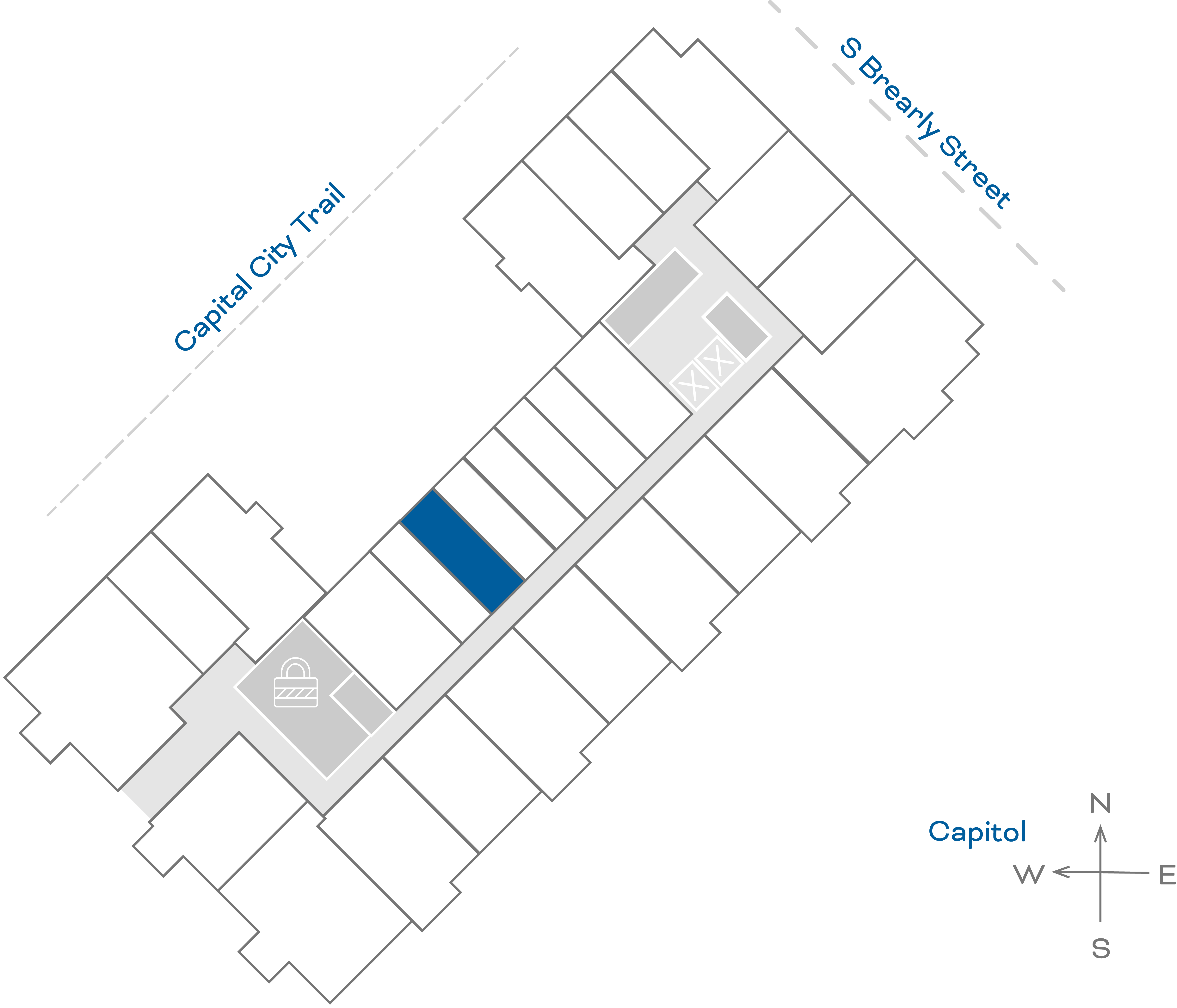 ULI The Penny 326 - Studio, 1 Bath Floorplate
