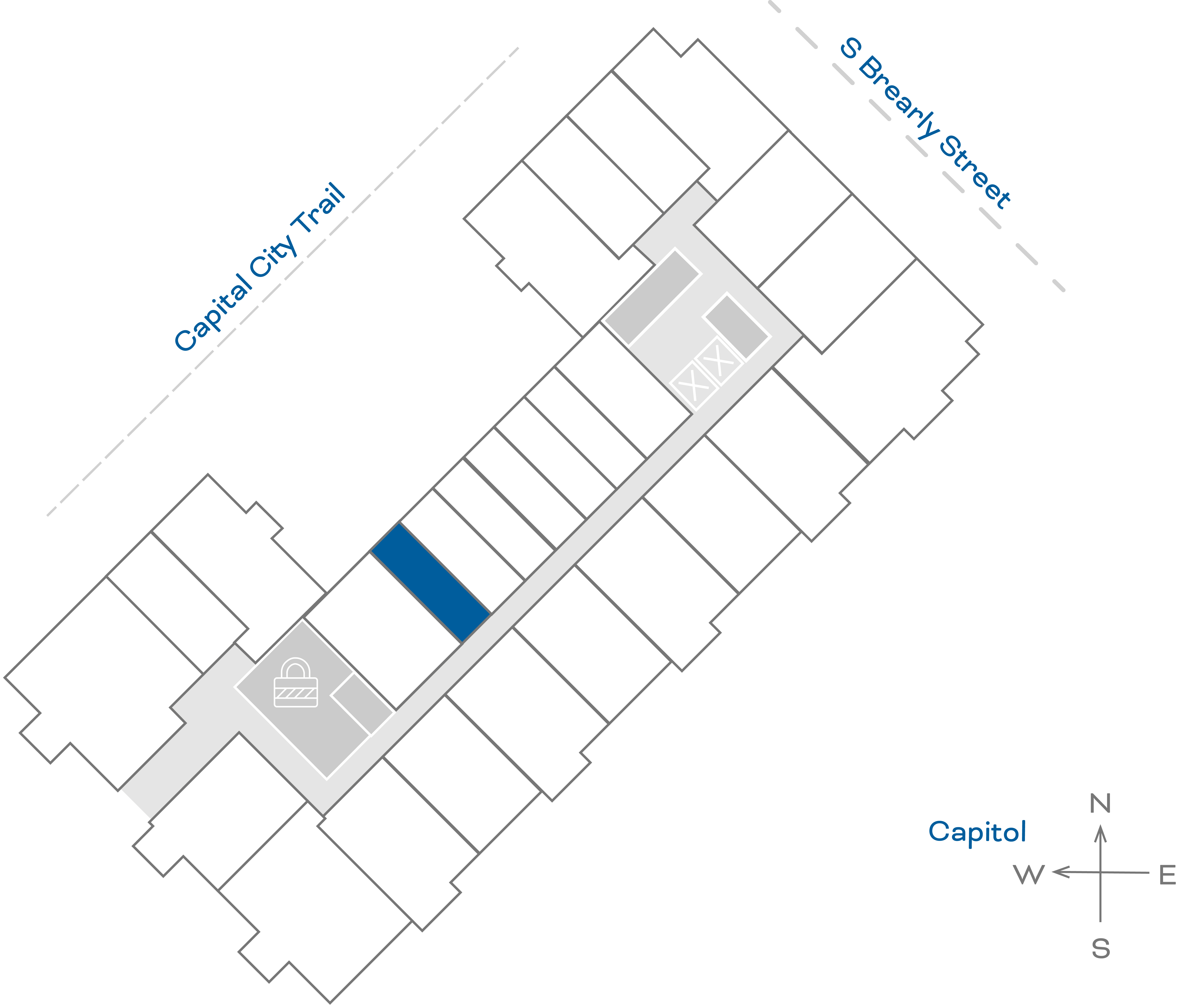 ULI The Penny 328 - Studio, 1 Bath Floorplate