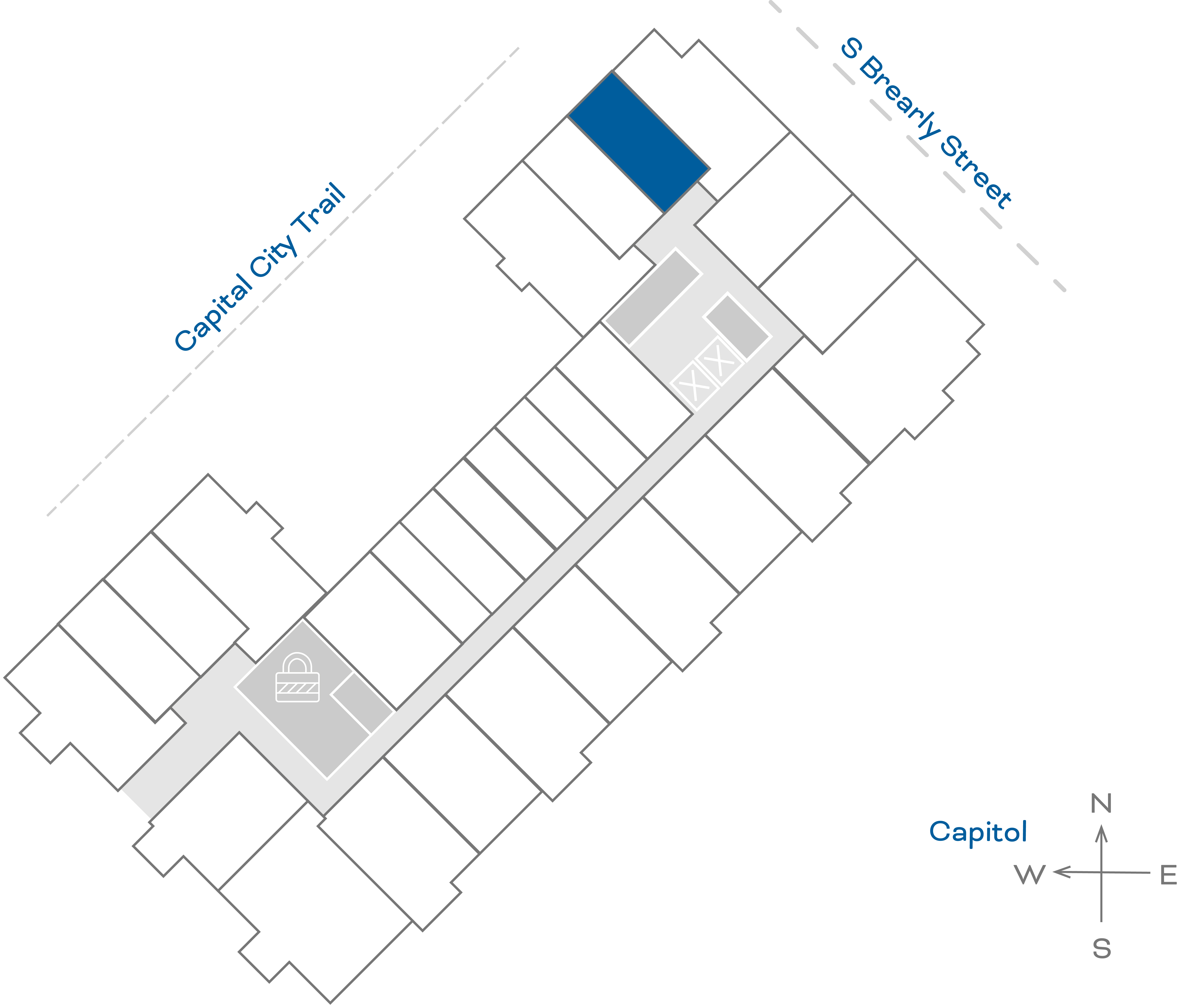 ULI The Penny 405 - Studio, 1 Bath Floorplate