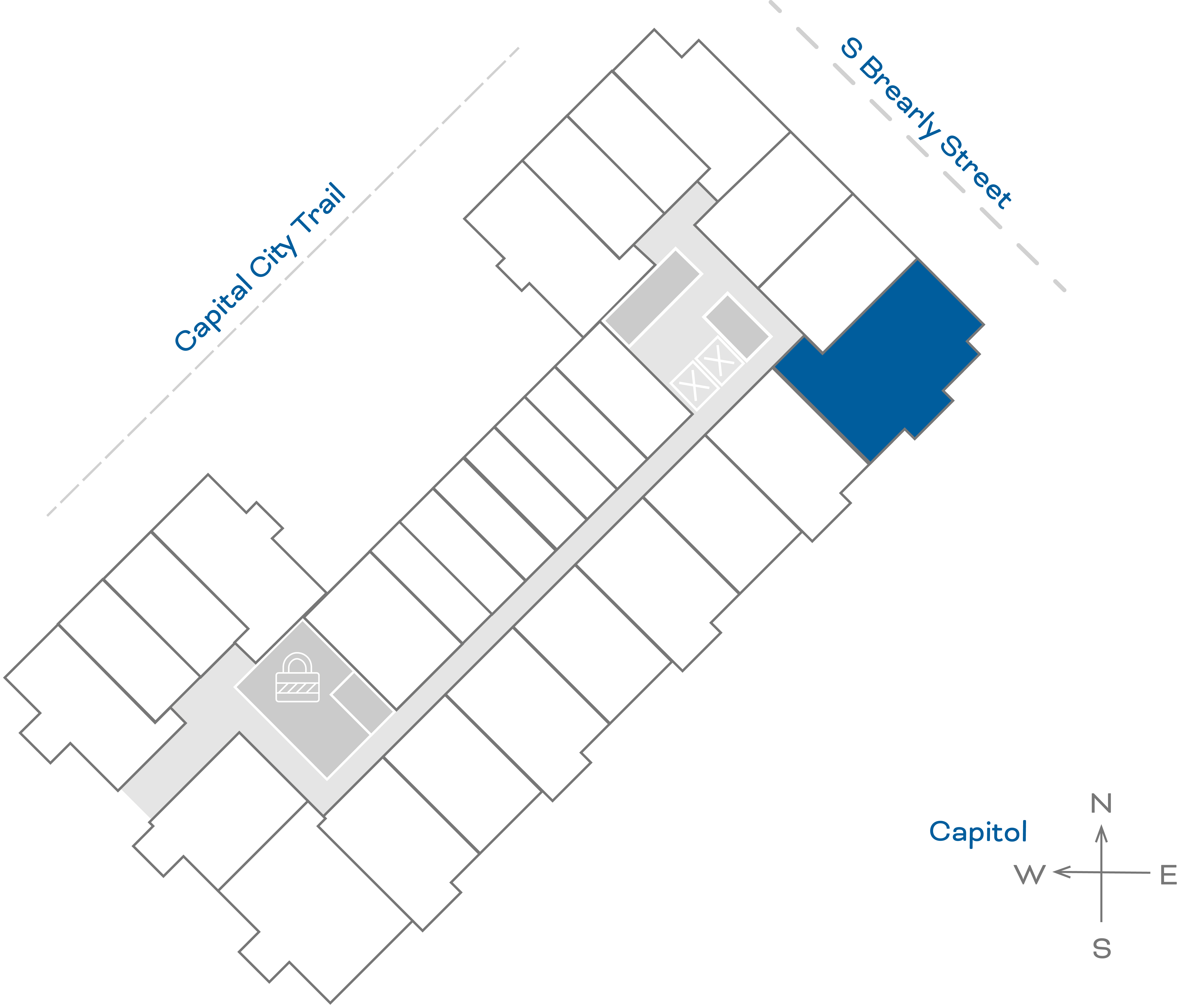 ULI The Penny 413 - 2 Bed, 2 Bath Floorplate
