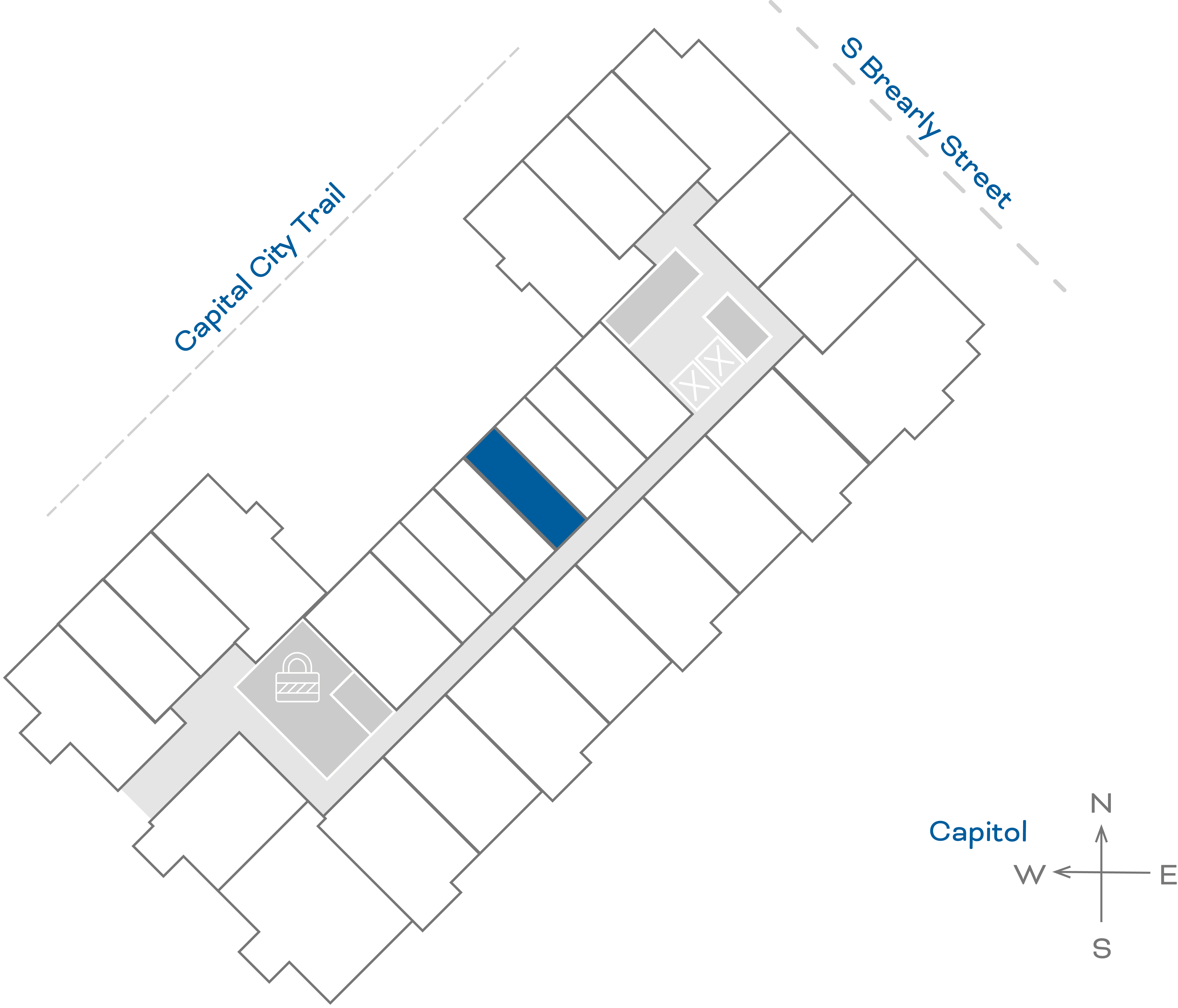ULI The Penny 422 - Studio, 1 Bath Floorplate