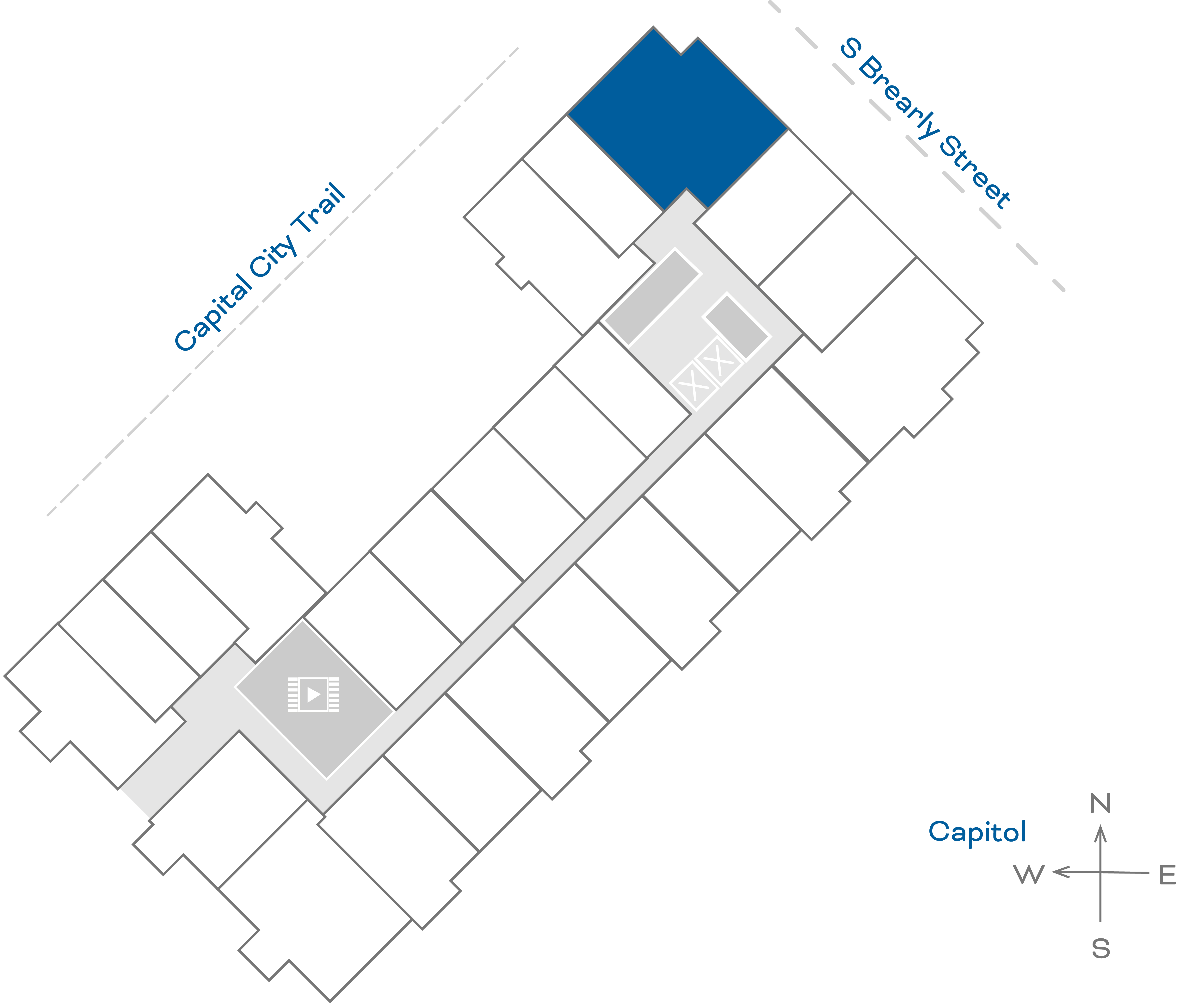 ULI The Penny 507 - 2 Bed, 2 Bath Floorplate