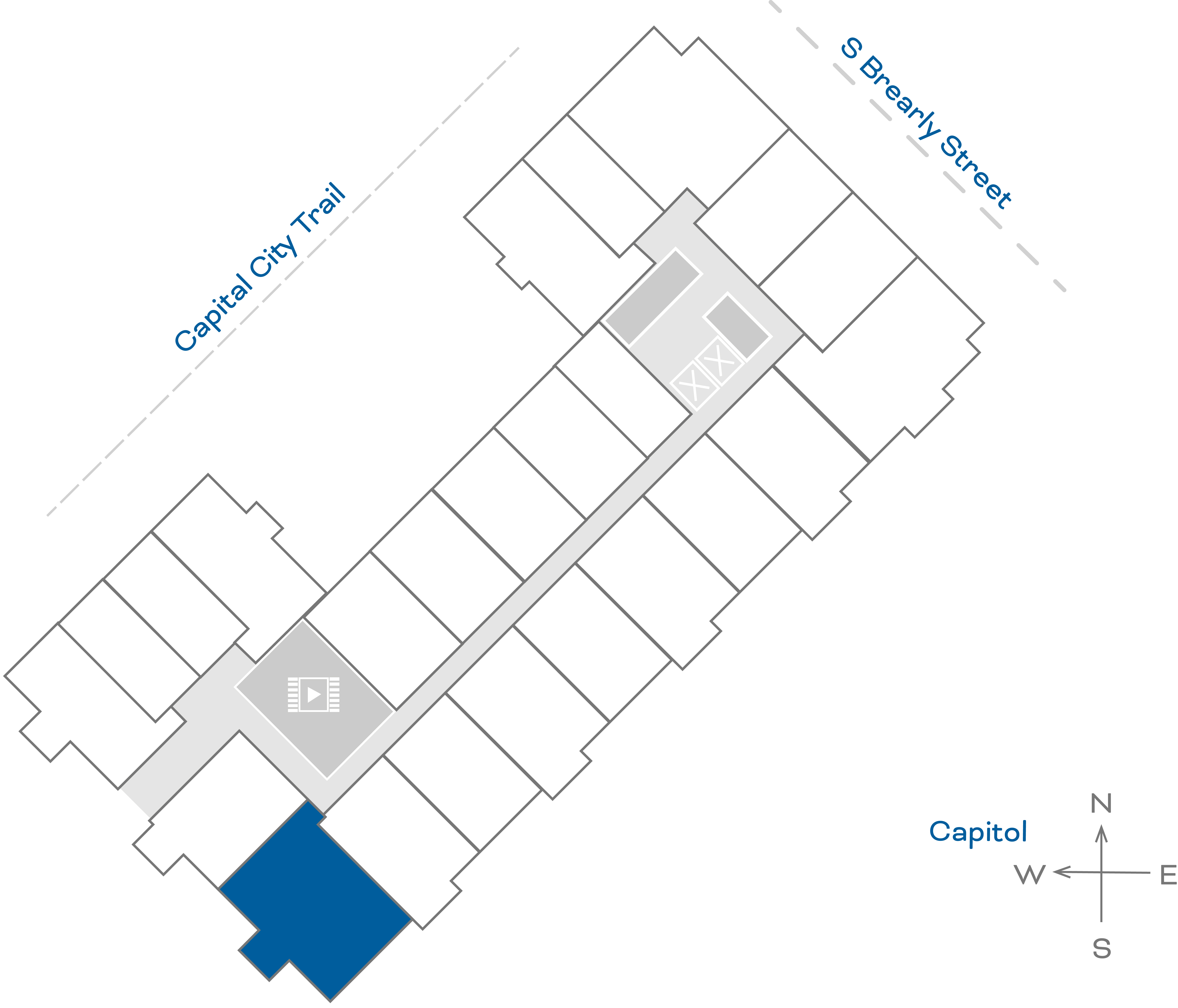 ULI The Penny 535 - 2 Bed, 2 Bath Floorplate