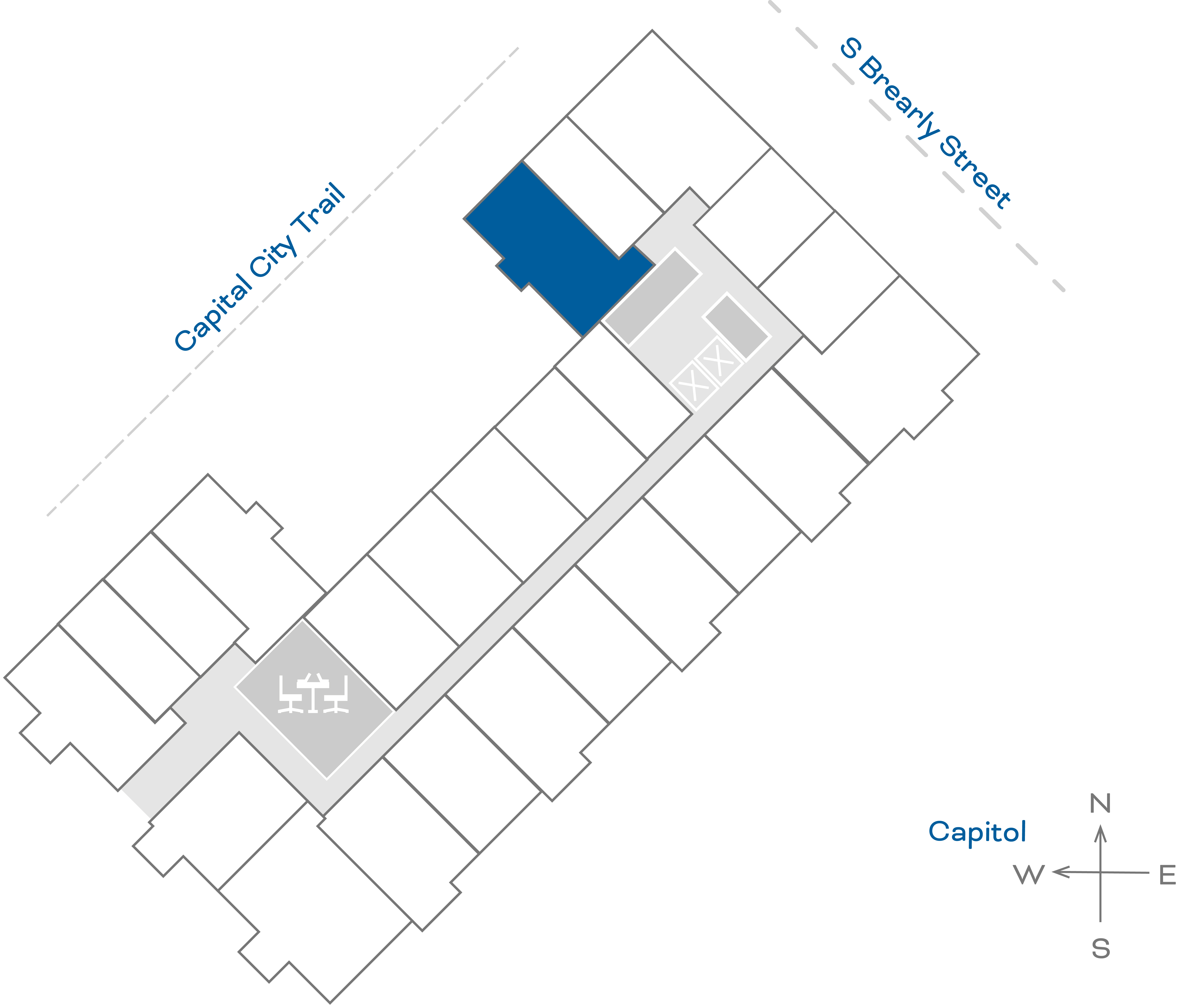 ULI The Penny 601 - 1 Bed, 1 Bath Floorplate