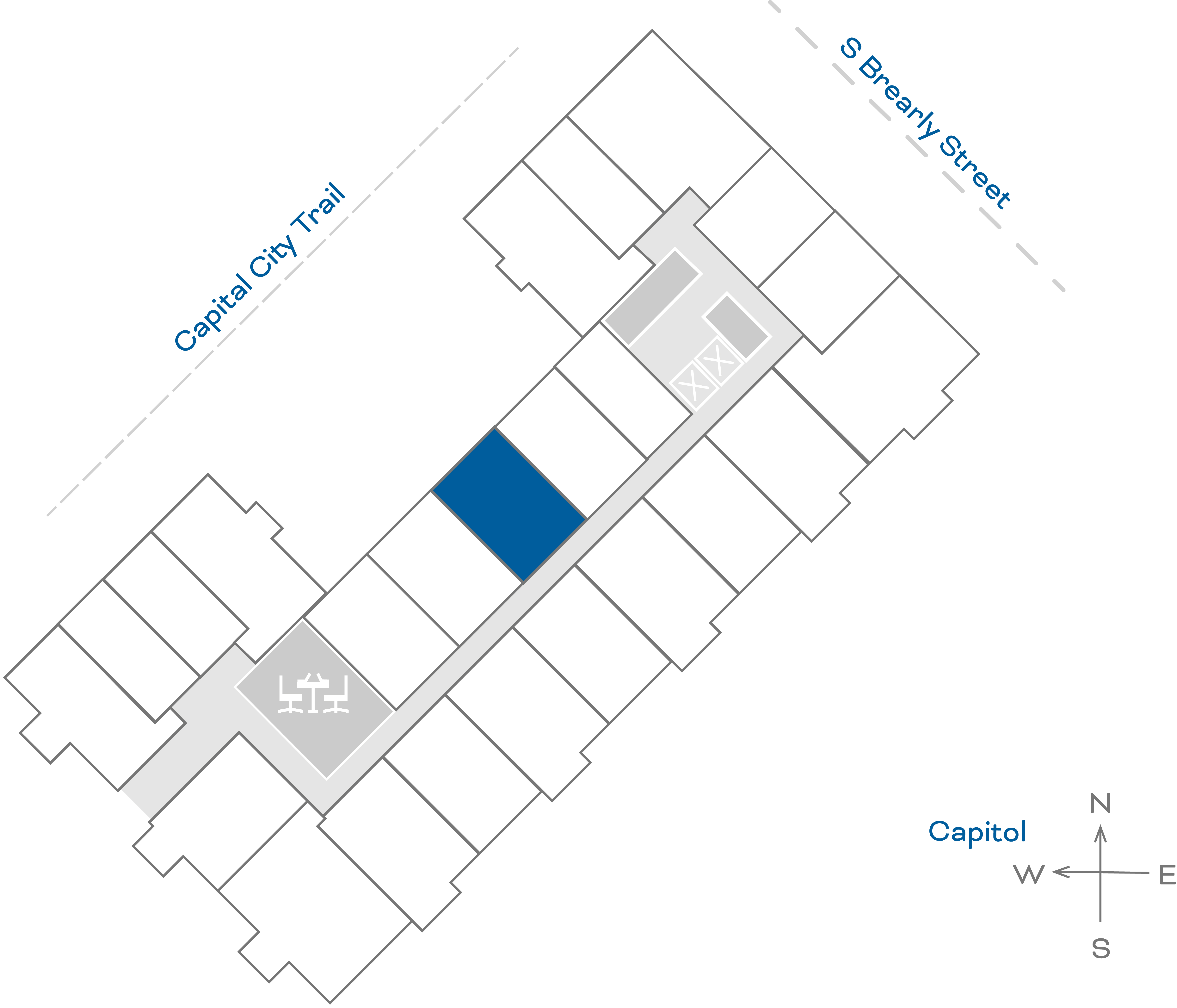 ULI The Penny 620 - 1 Bed, 1 Bath Floorplate