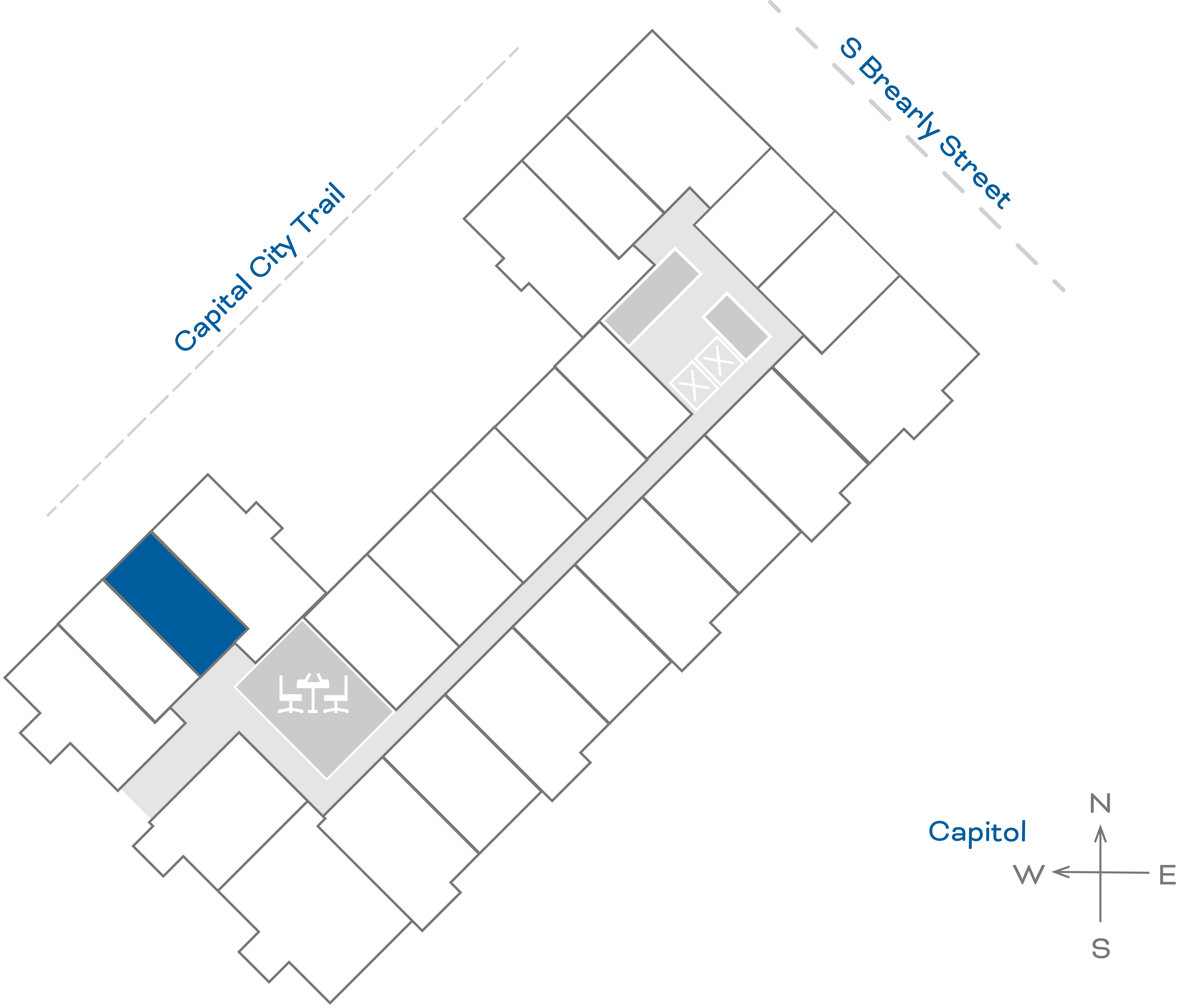 ULI The Penny 643 - Studio, 1 Bath Floorplate