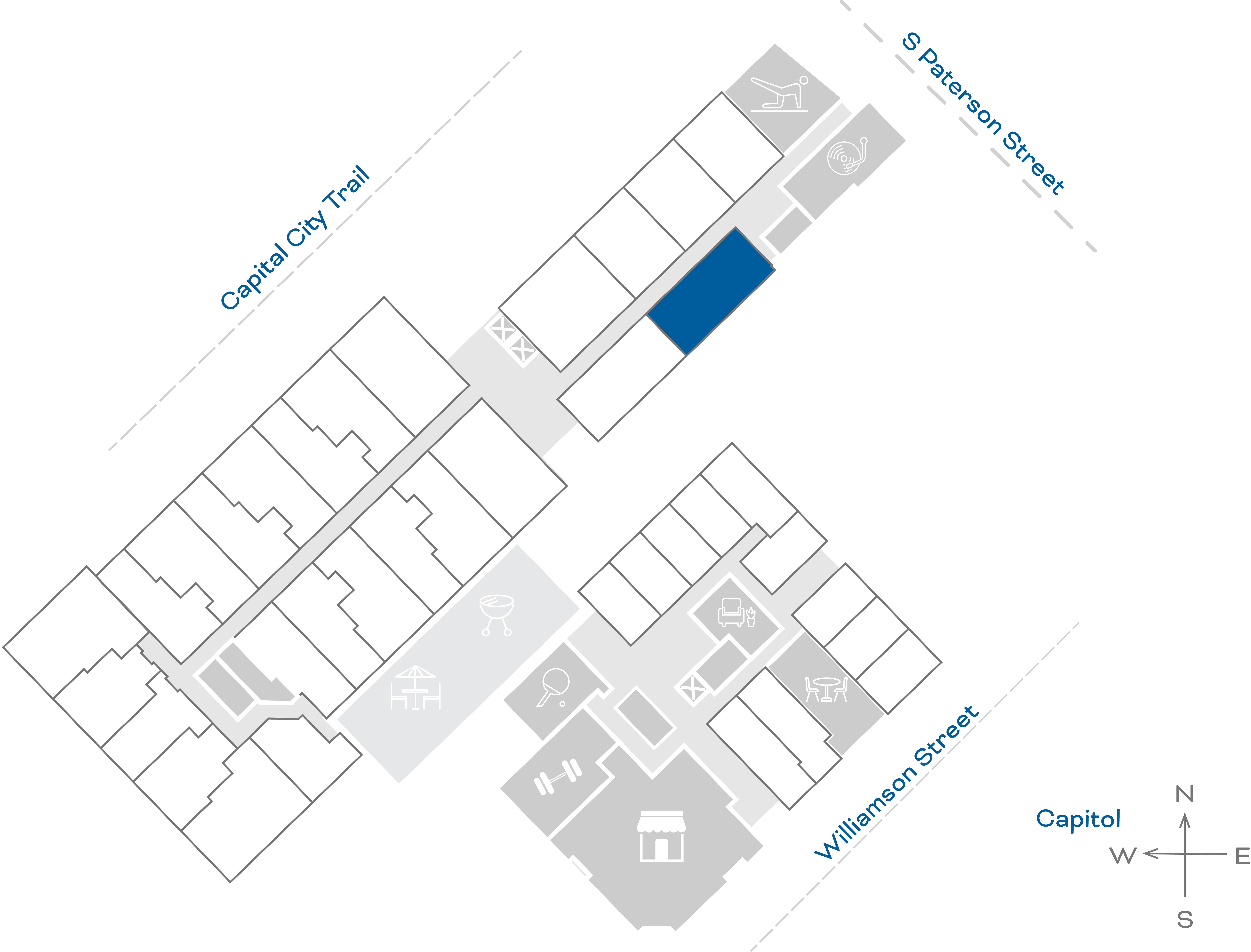 ULI The Irwin N107 - 1 Bed, 1 Bath Floorplate