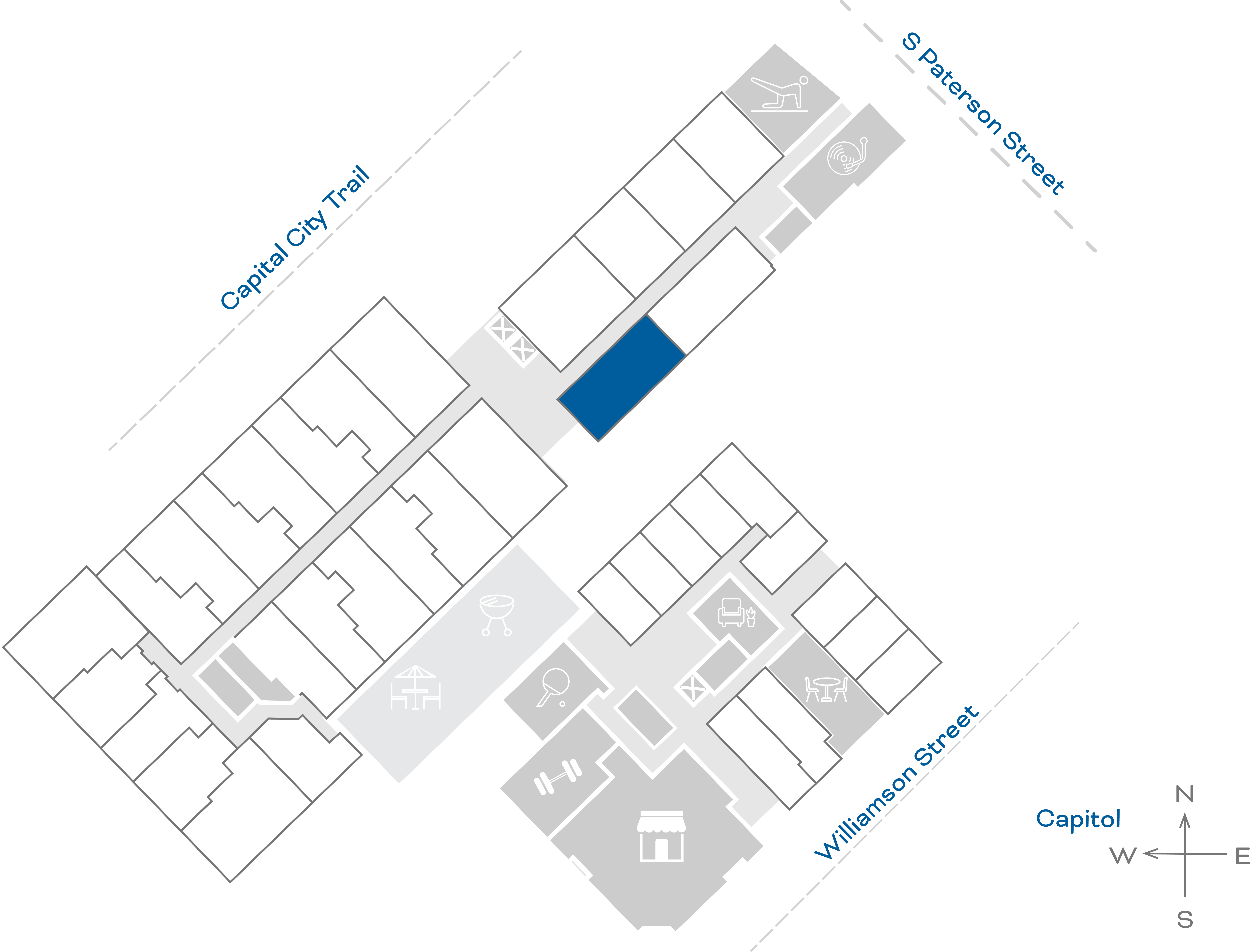ULI The Irwin N111 - 1 Bed, 1 Bath Floorplate