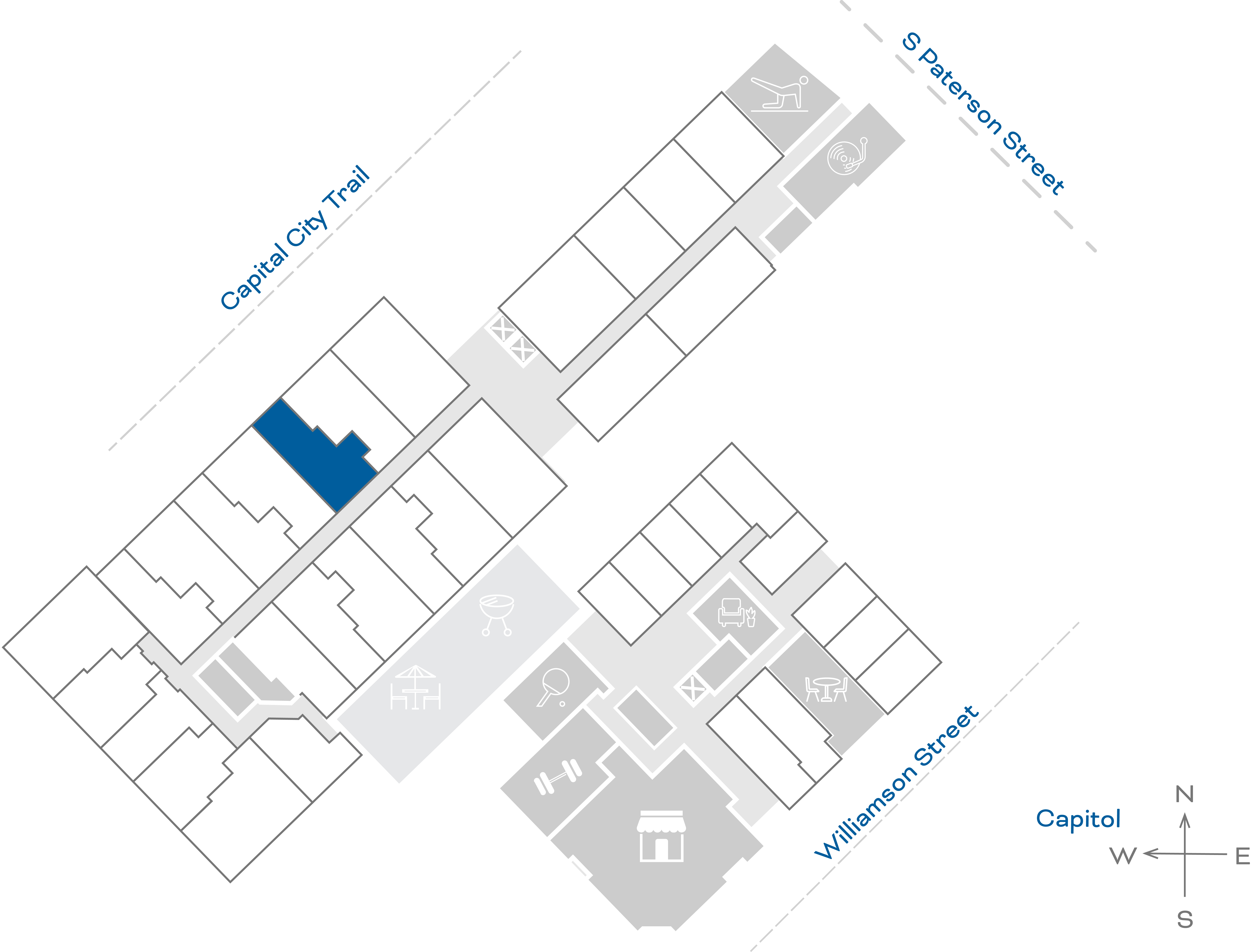 ULI The Irwin N116 - 1 Bed, 1 Bath Floorplate
