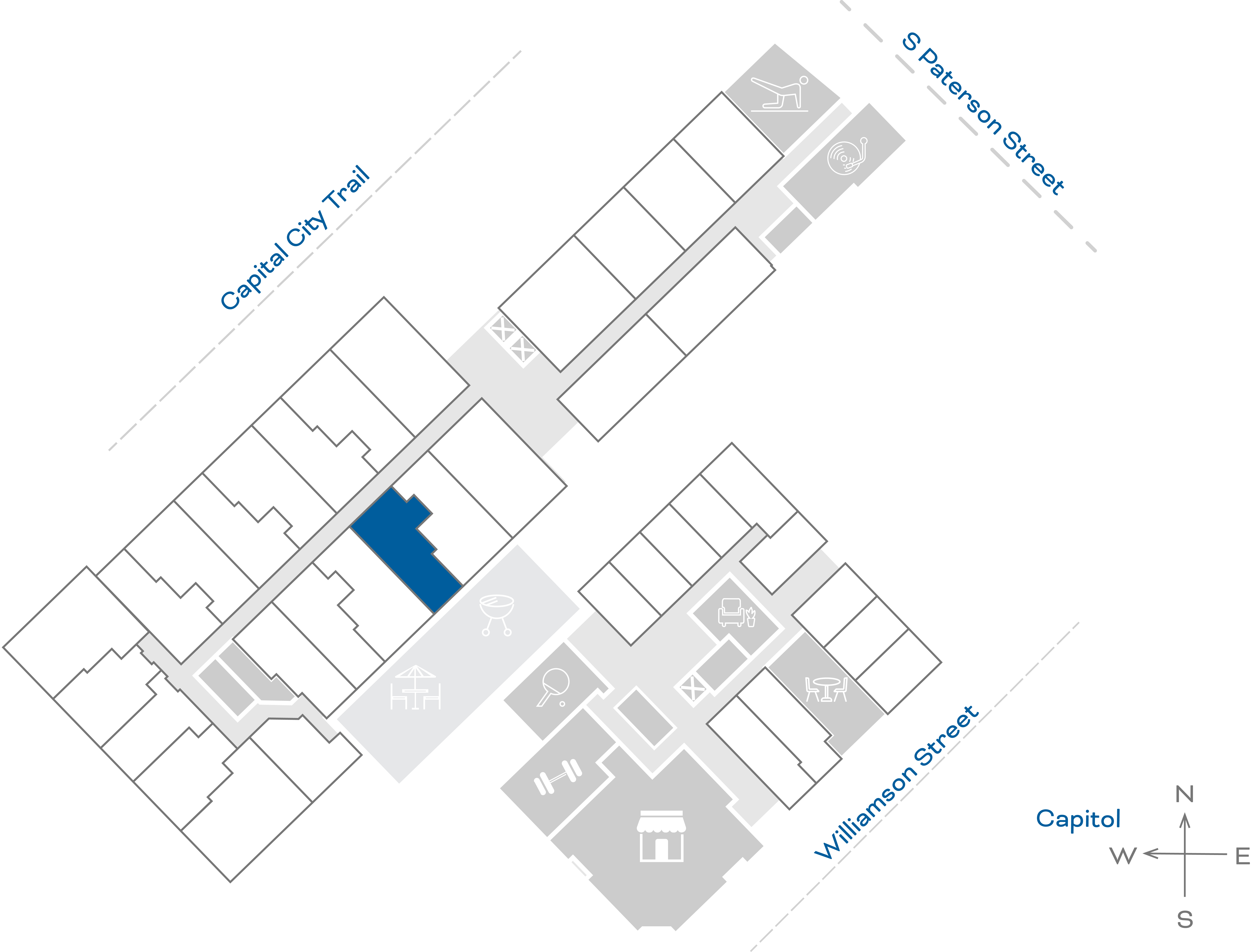 ULI The Irwin N117 - 1 Bed, 1 Bath Floorplate