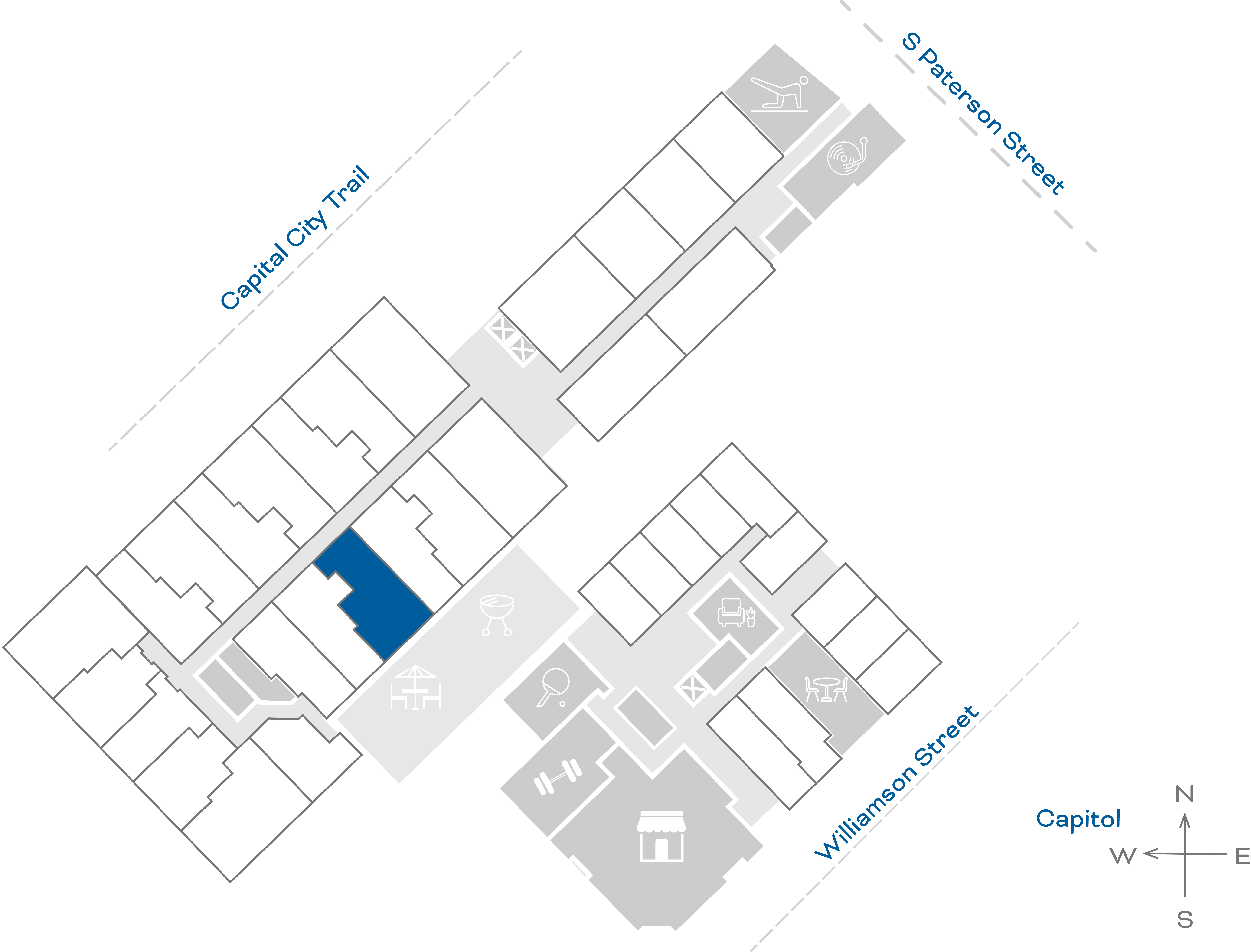 ULI The Irwin N119 - 1 Bed Den, 1 Bath Floorplate