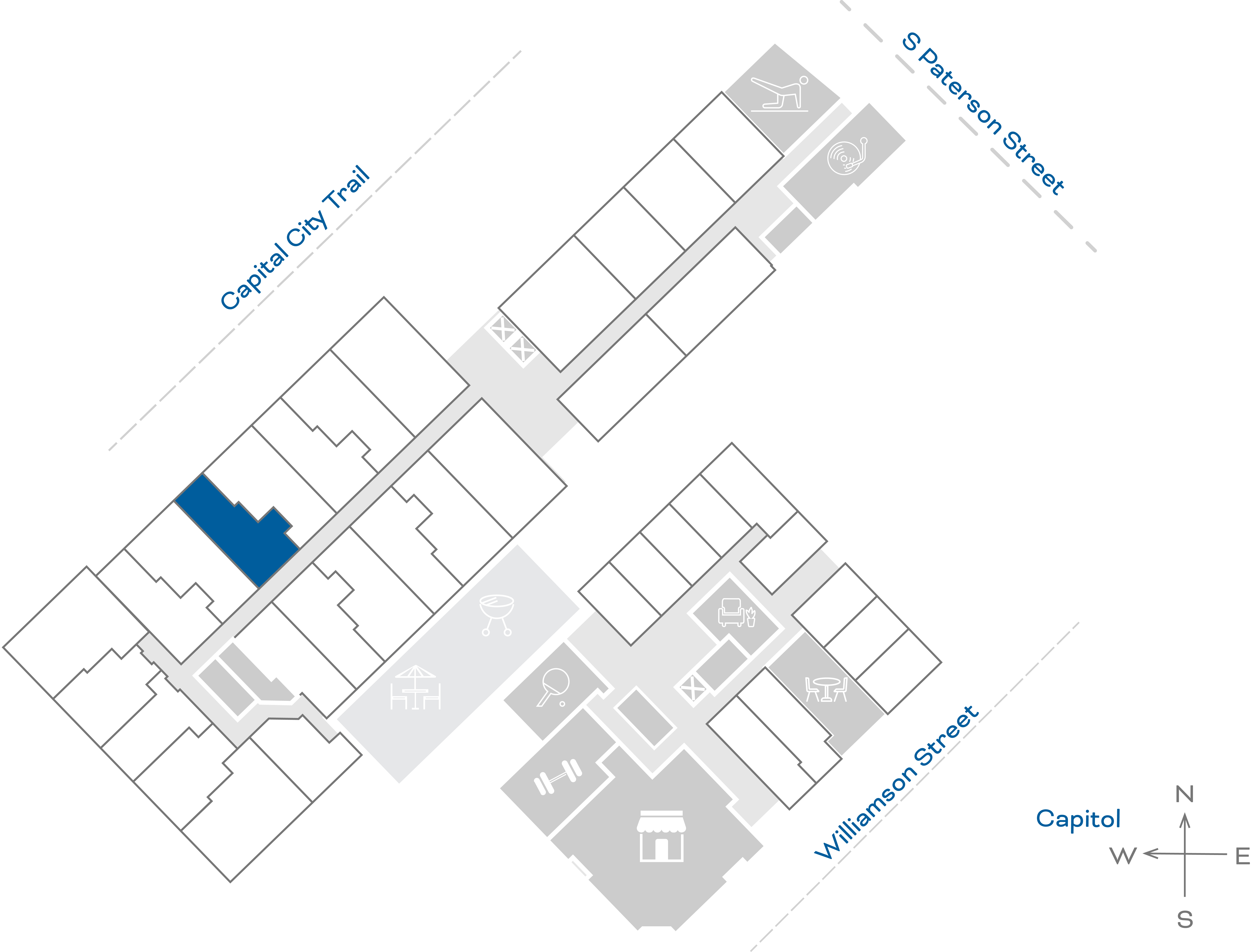 ULI The Irwin N120 - 1 Bed, 1 Bath Floorplate