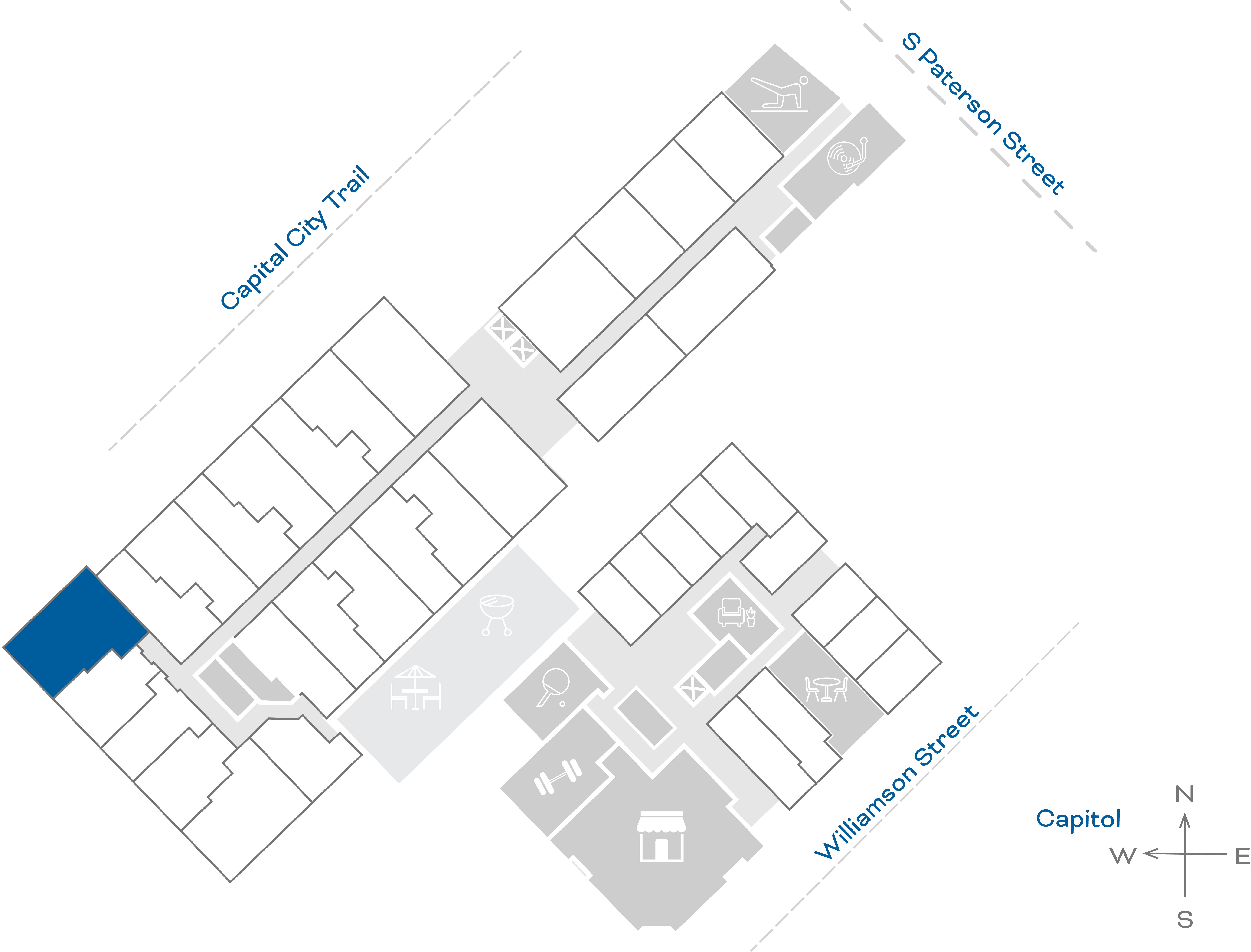 ULI The Irwin N128 - 2 Bed, 2 Bath Floorplate