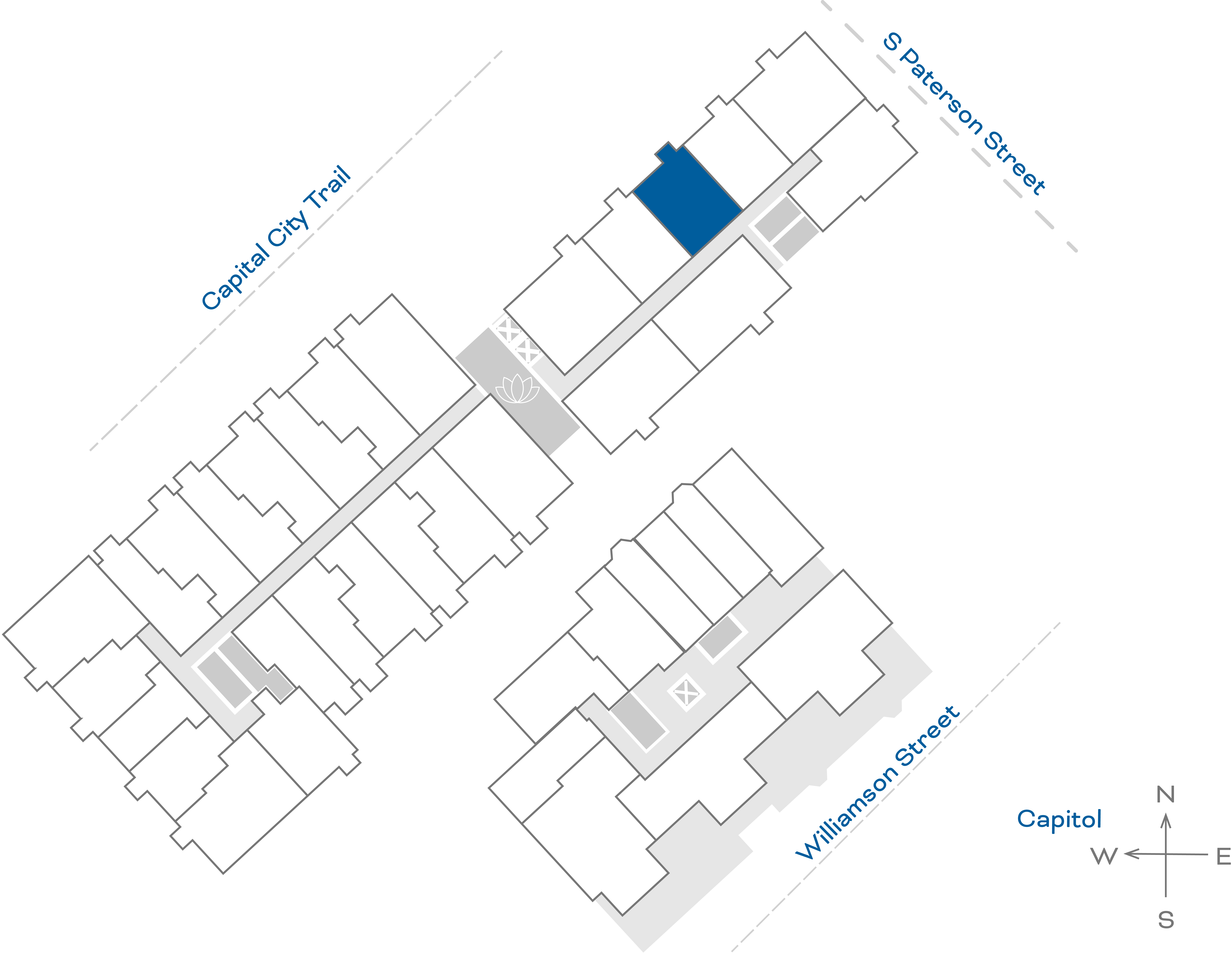 ULI The Irwin N406 - 1 Bed, 1 Bath Floorplate