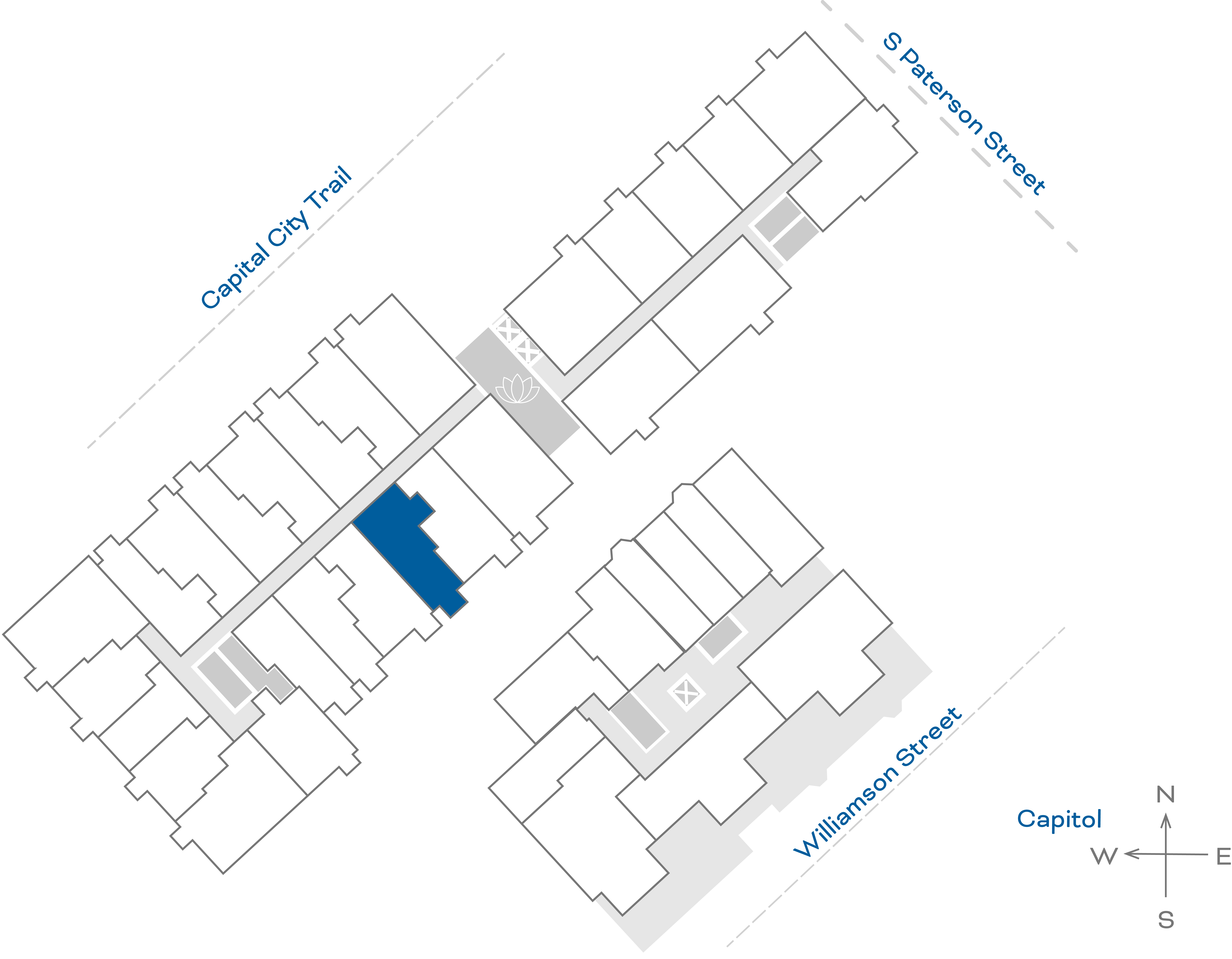 ULI The Irwin N417 - 1 Bed, 1 Bath Floorplate