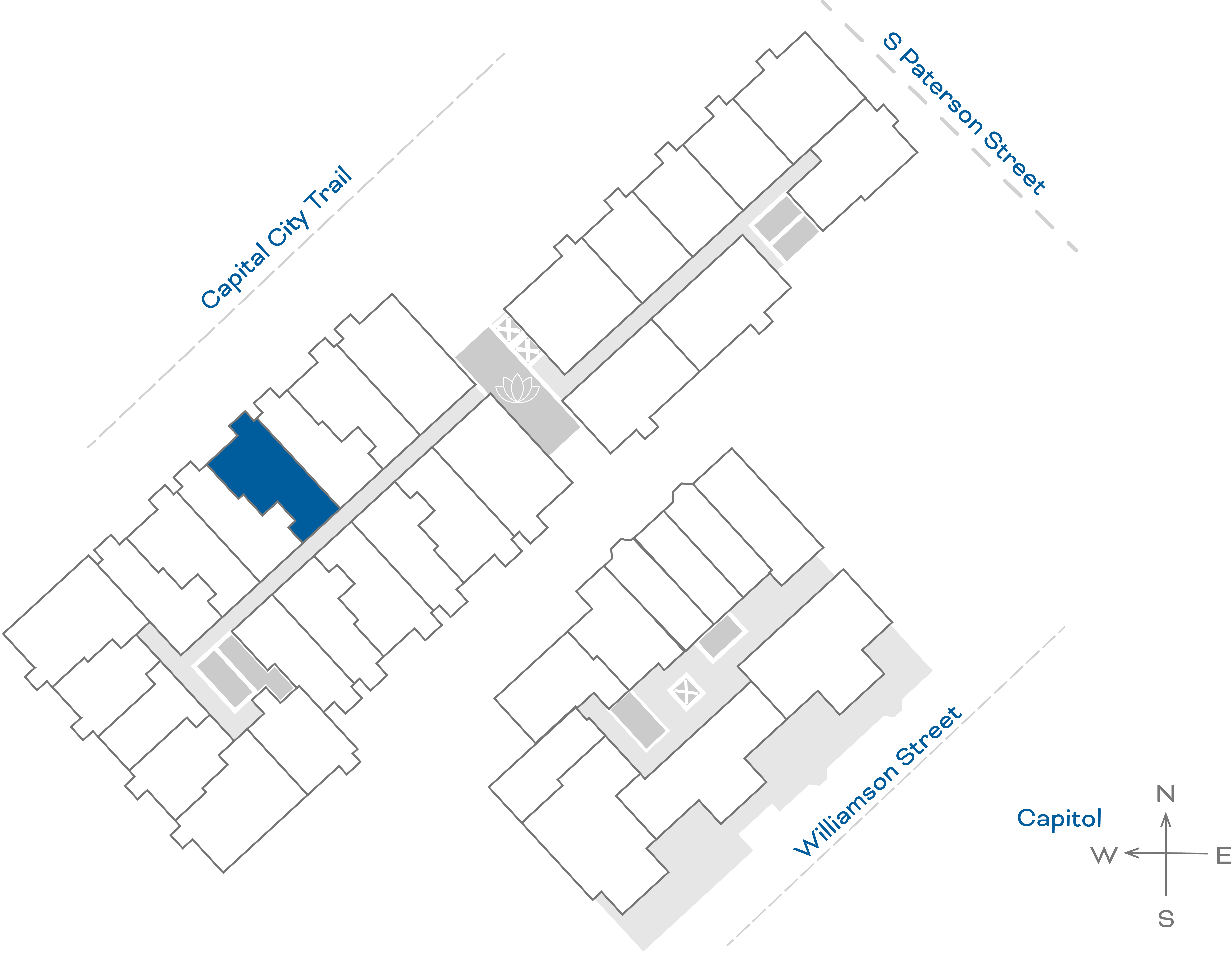ULI The Irwin N418 - 1 Bed Den, 1 Bath Floorplate