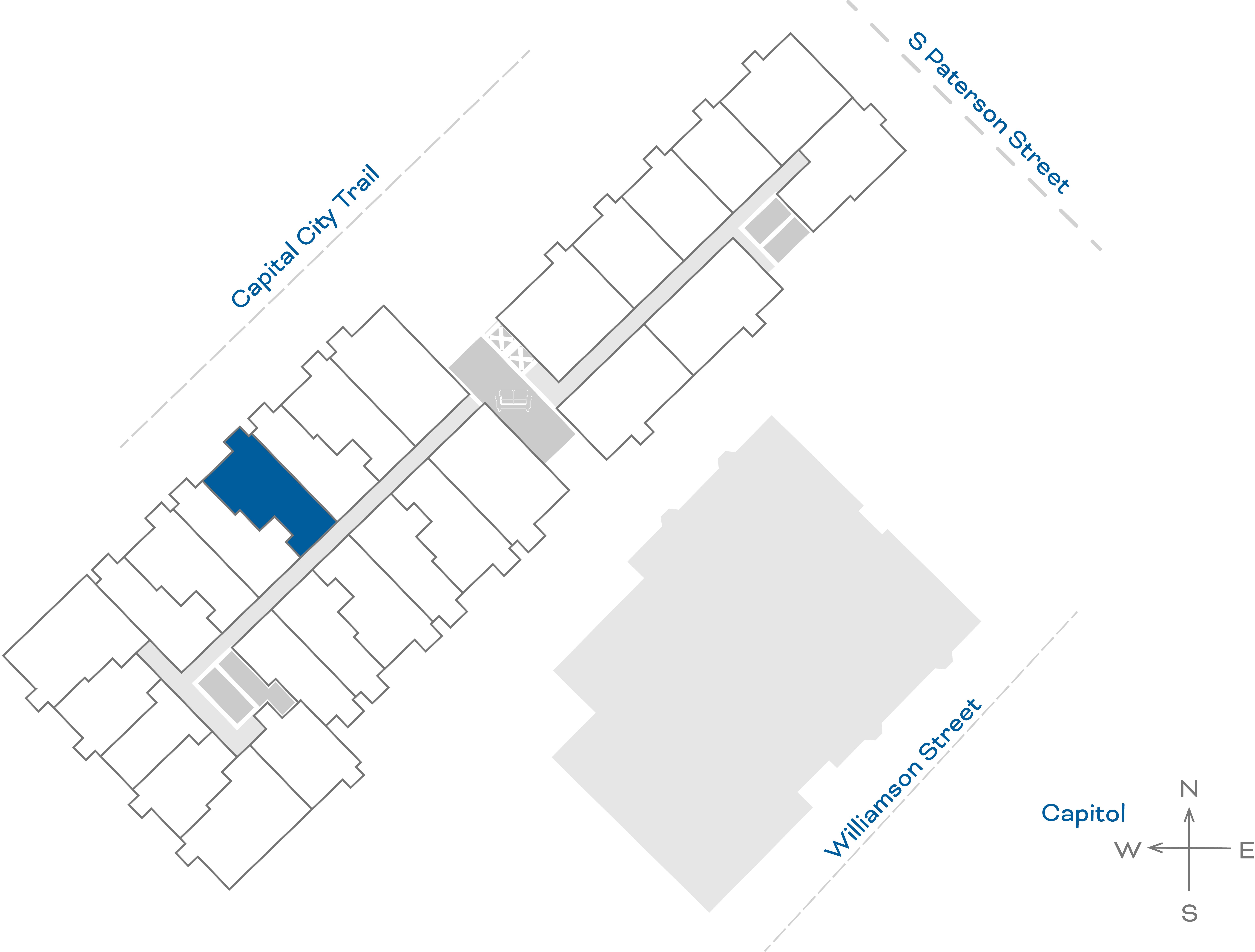 ULI The Irwin N518 - 1 Bed Den, 1 Bath Floorplate