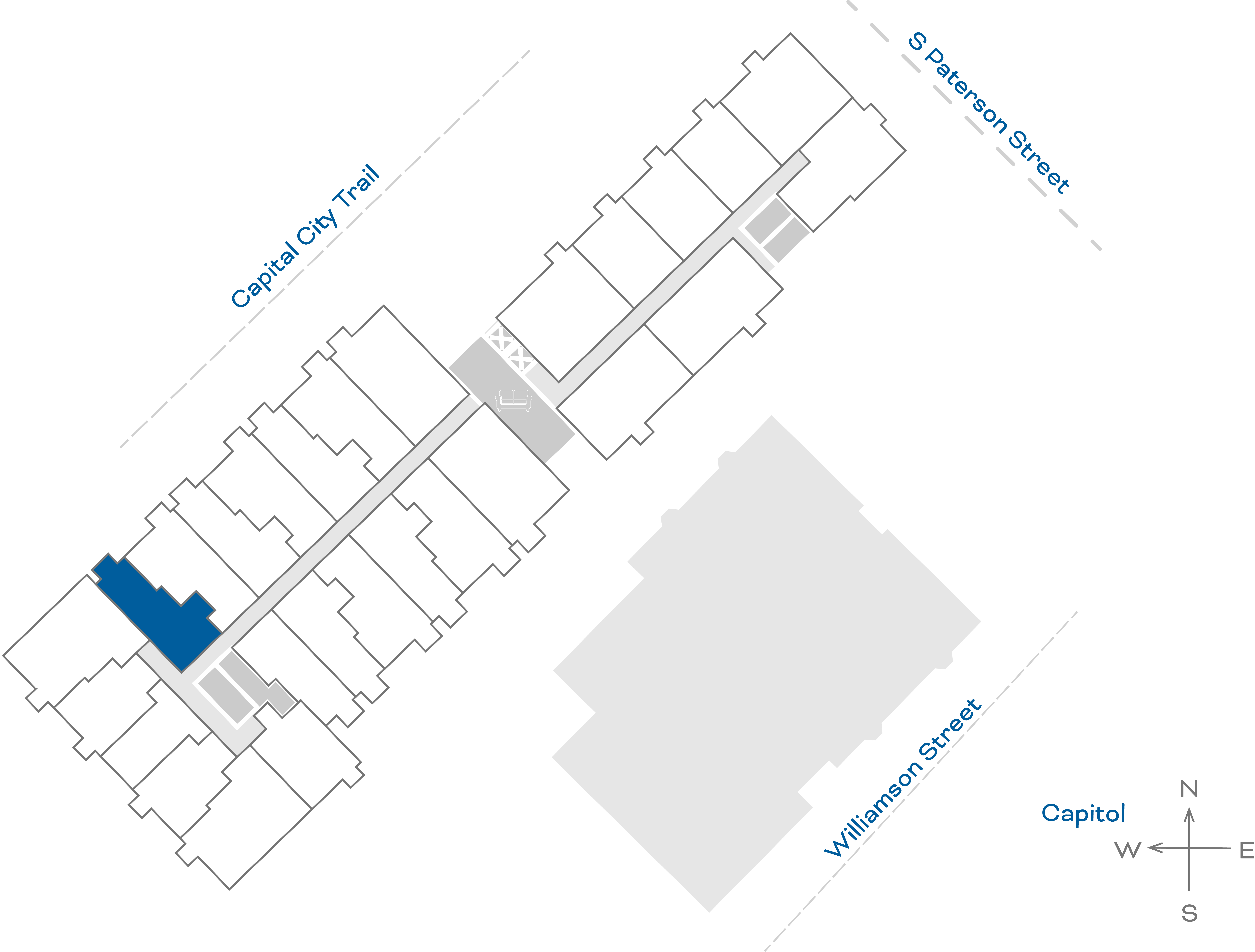 ULI The Irwin N526 - 1 Bed, 1 Bath Floorplate