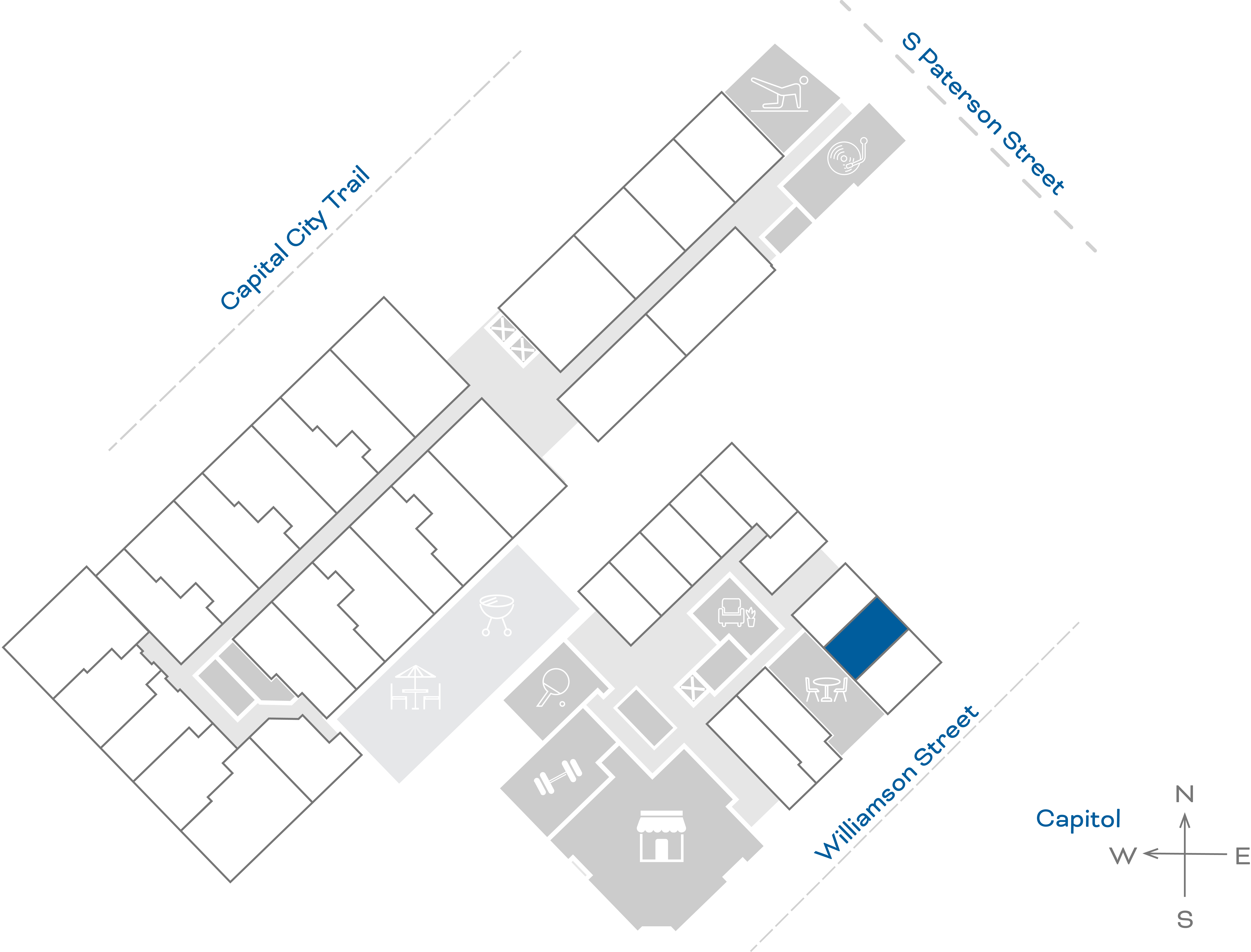 ULI The Irwin S132 - Studio, 1 Bath Floorplate
