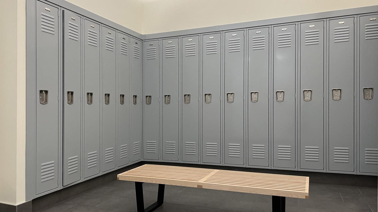 Tenant locker and shower facility at 25 West Main 