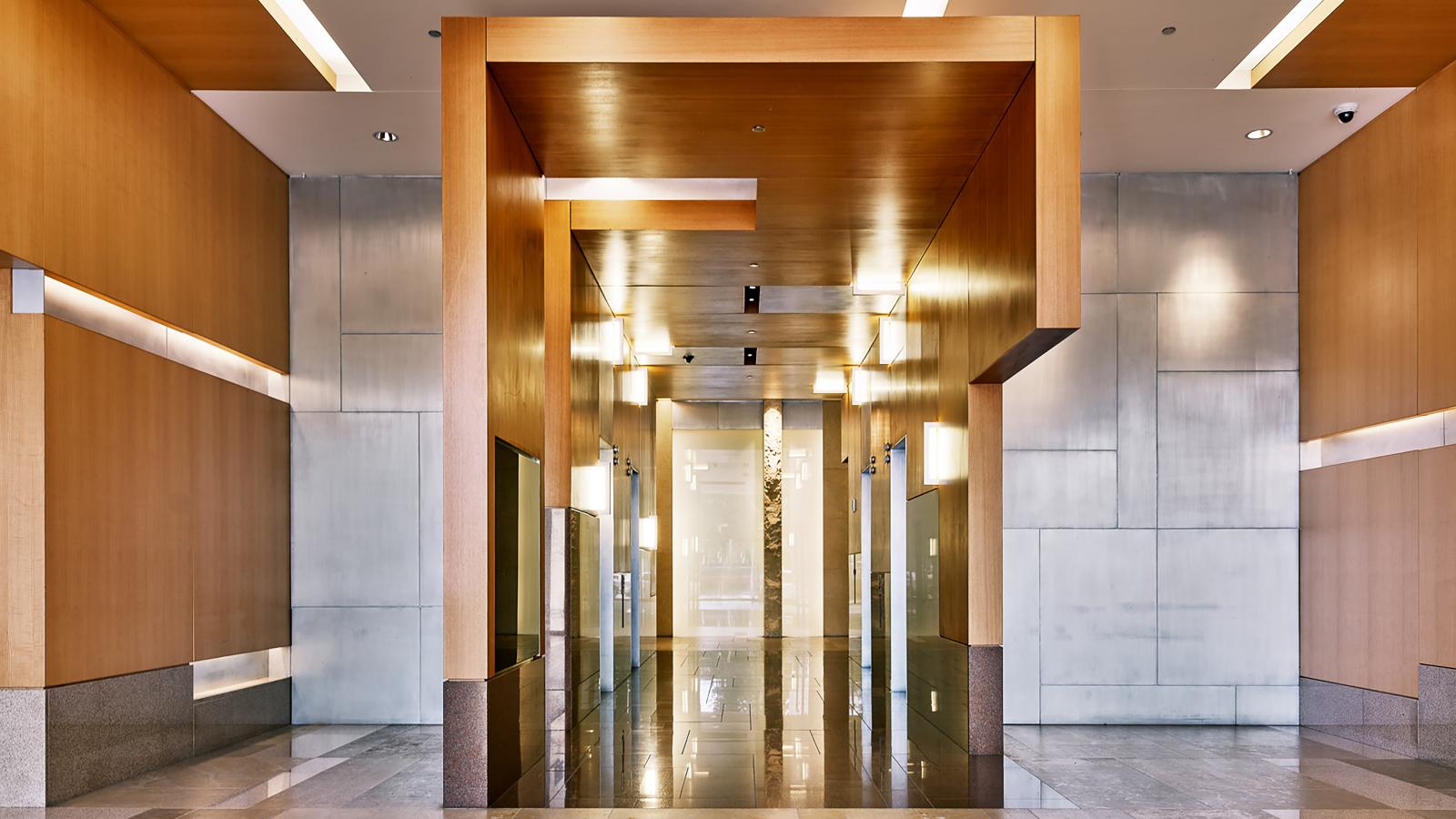 Elegant common areas with high-end finishes at 33 East Main in Madison