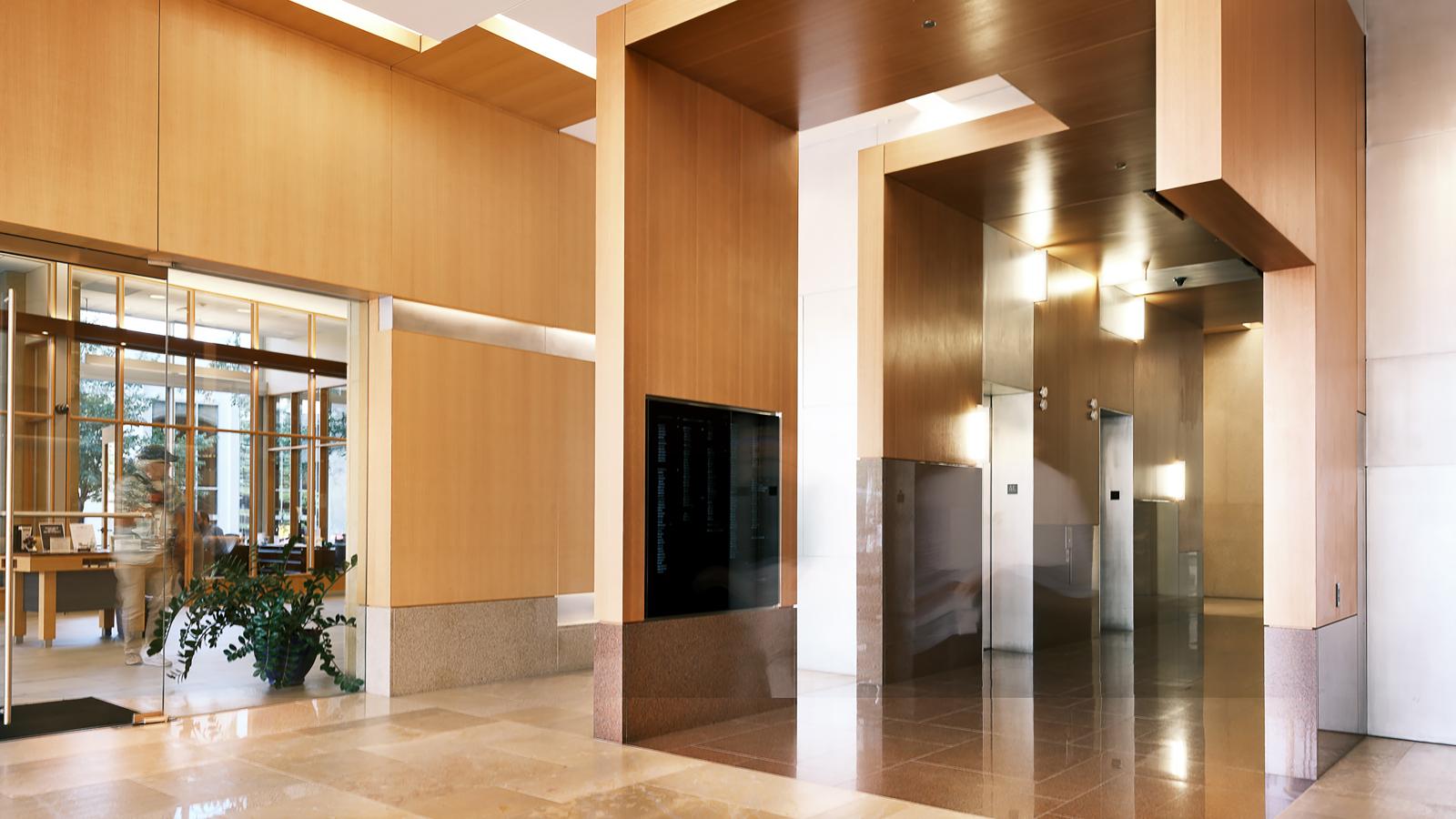 Elegant common areas with high-end finishes at 33 East Main in Madison