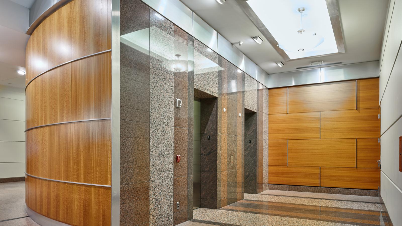 Elegant common areas with premium finishes at One East Main in Madison