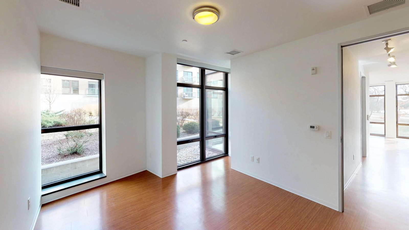 Bright and airy two bedroom with spacious closets and modern design at SEVEN27