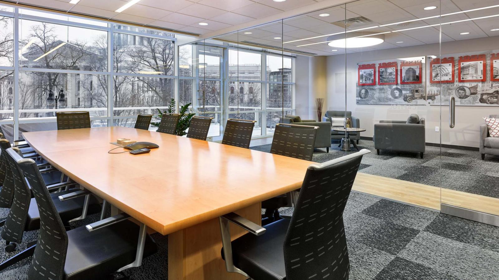 Modern office space with Capitol views at US Bank in downtown Madison