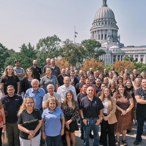 ULI 50 Year anniversary team photo at The Capitol Square in Madison Wisconsin 