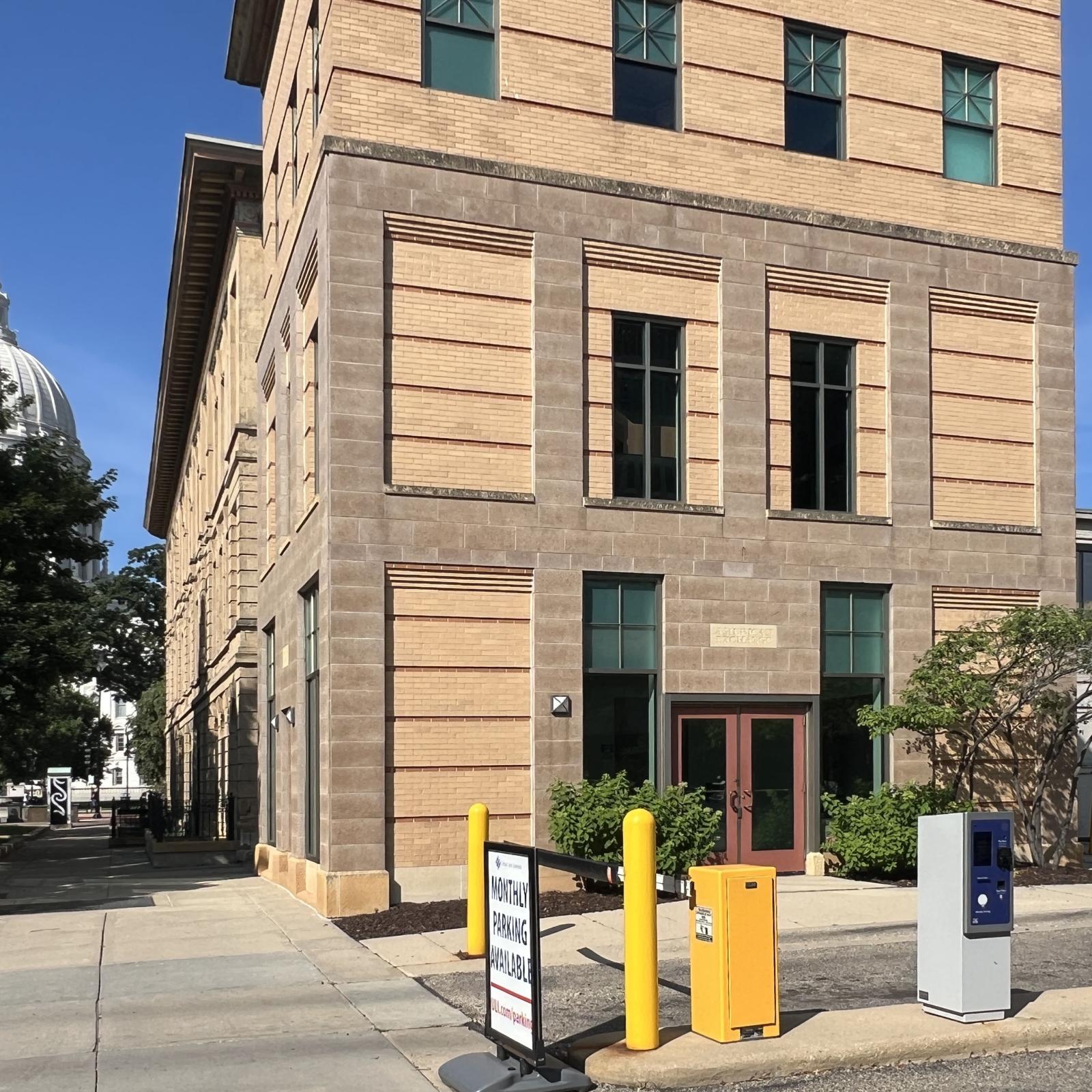 American Exchange Building surface parking lot in downtown Madison 