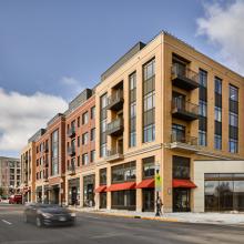 1722 and 1700 Monroe apartment and retail space in modern building 